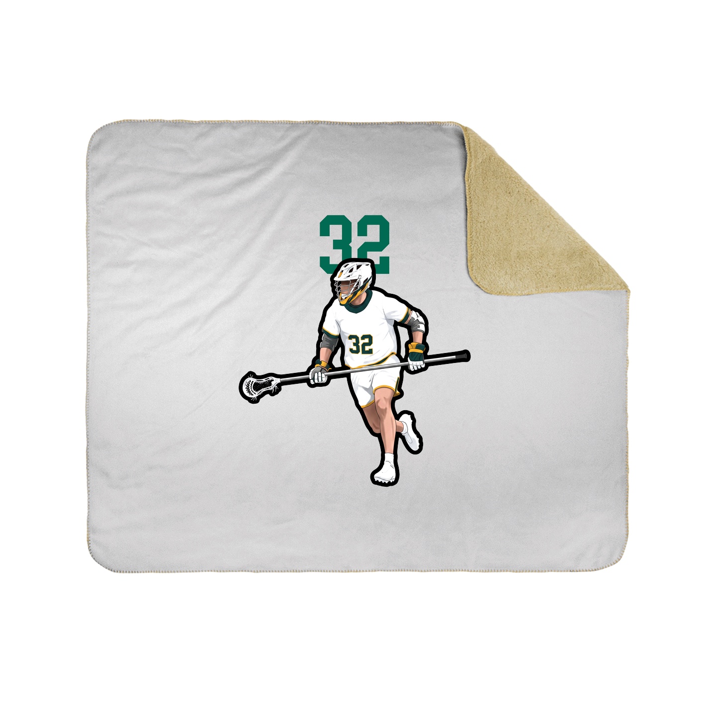 Throw Blanket — Number Top in White