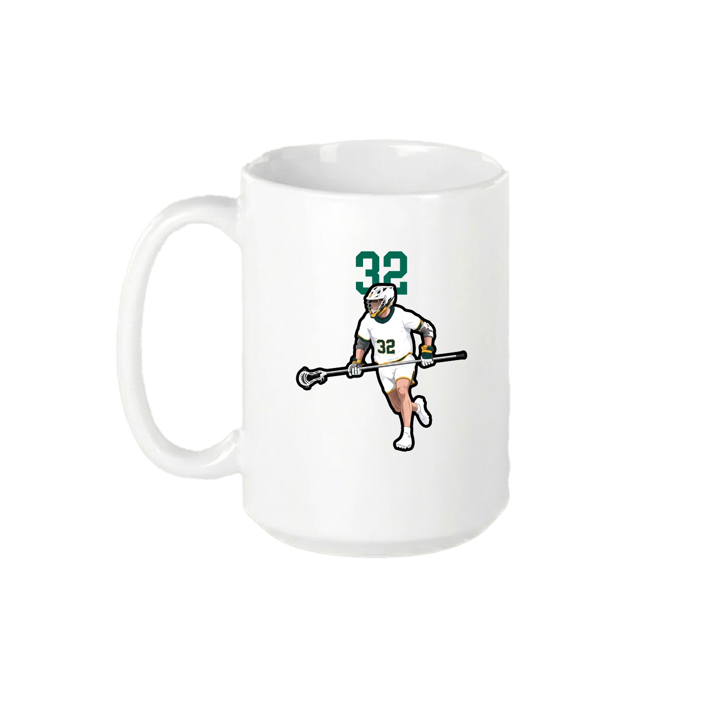 15oz Coffee Mug — Number Top in White