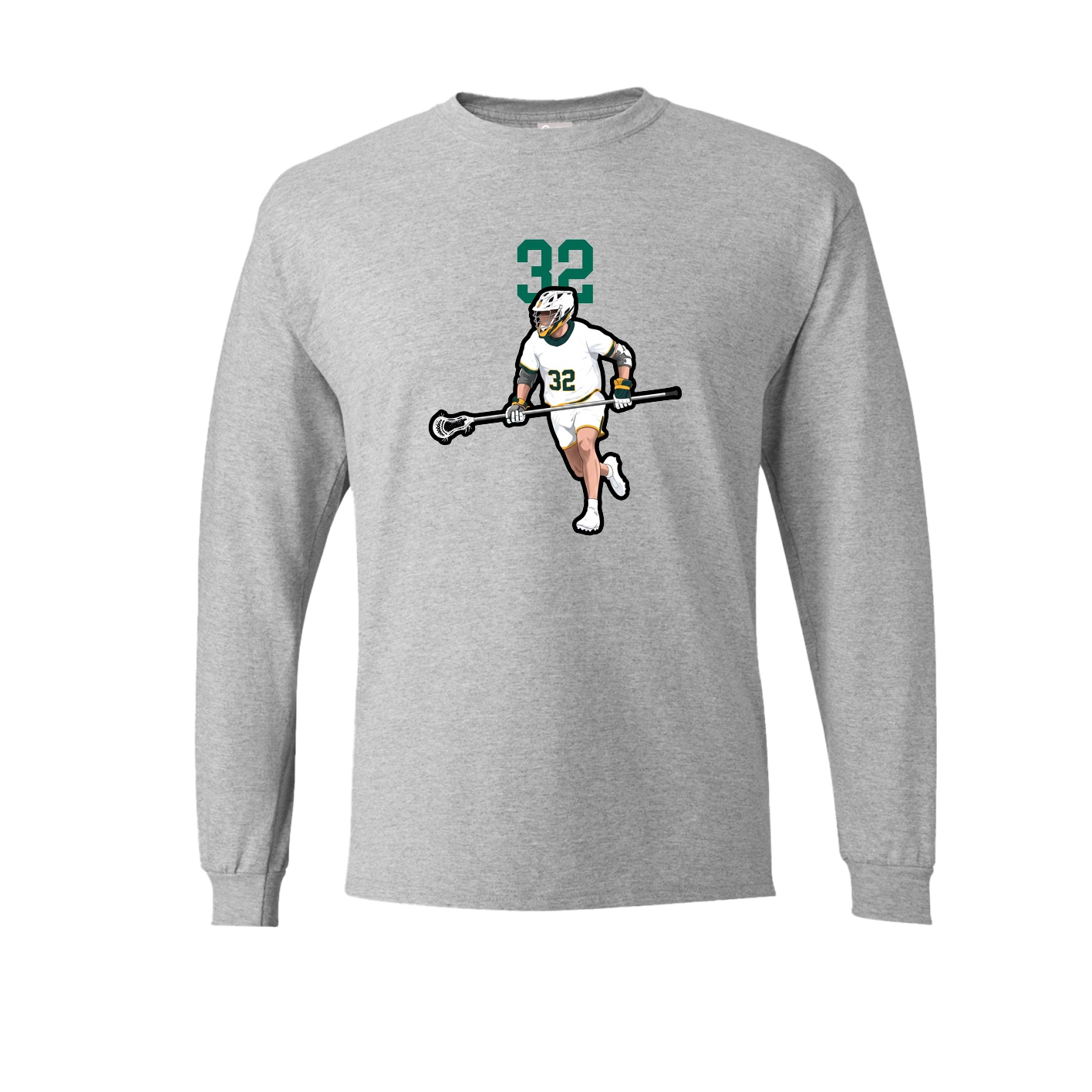 Long Sleeve Tee — Number Top in Grey