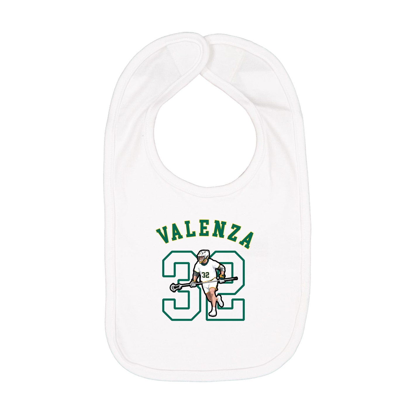 Infant Bib — Shirsey Arch in White