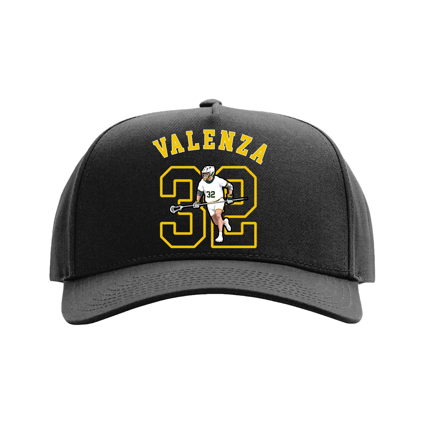 Full Fabric Five-Panel Champ Cap — Shirsey Arch in Black