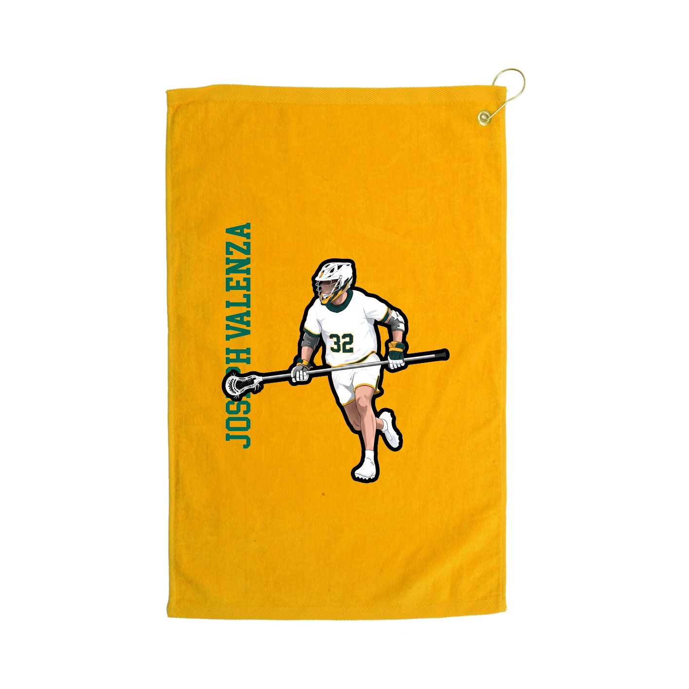 Golf Towel — Name Vertical in Gold