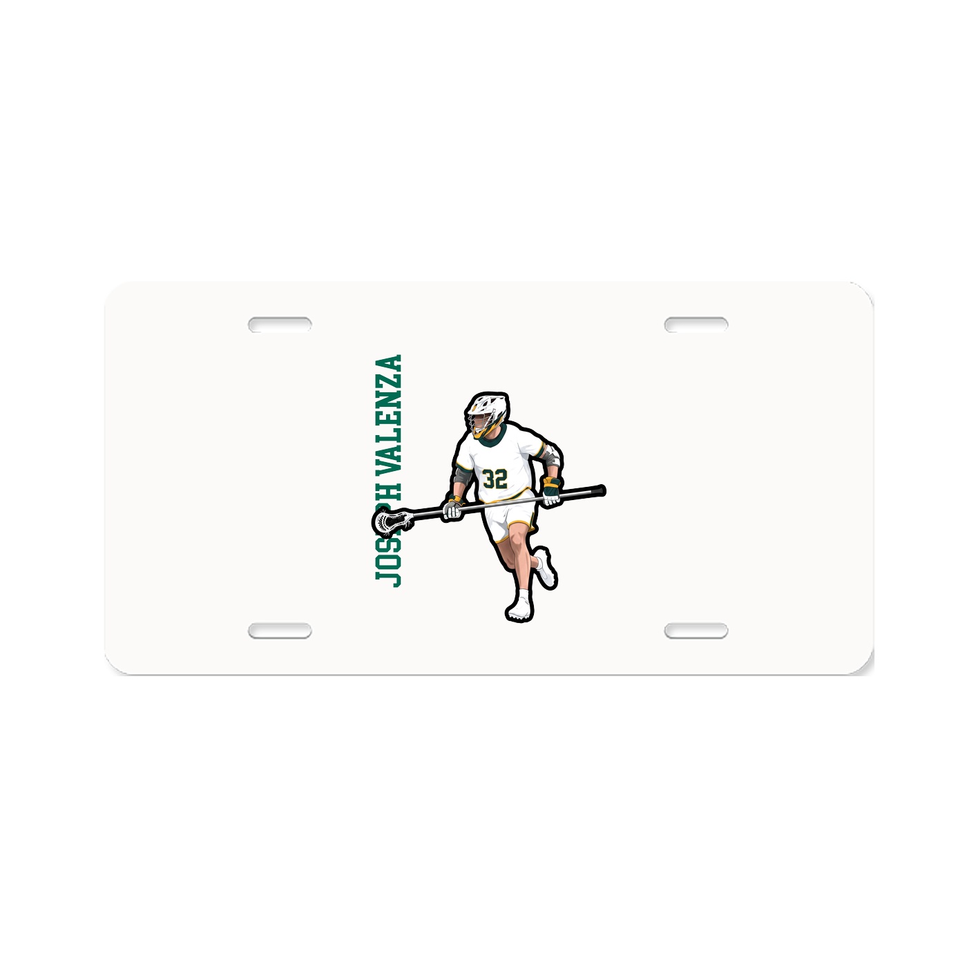 License Plate — Name Vertical in Classic