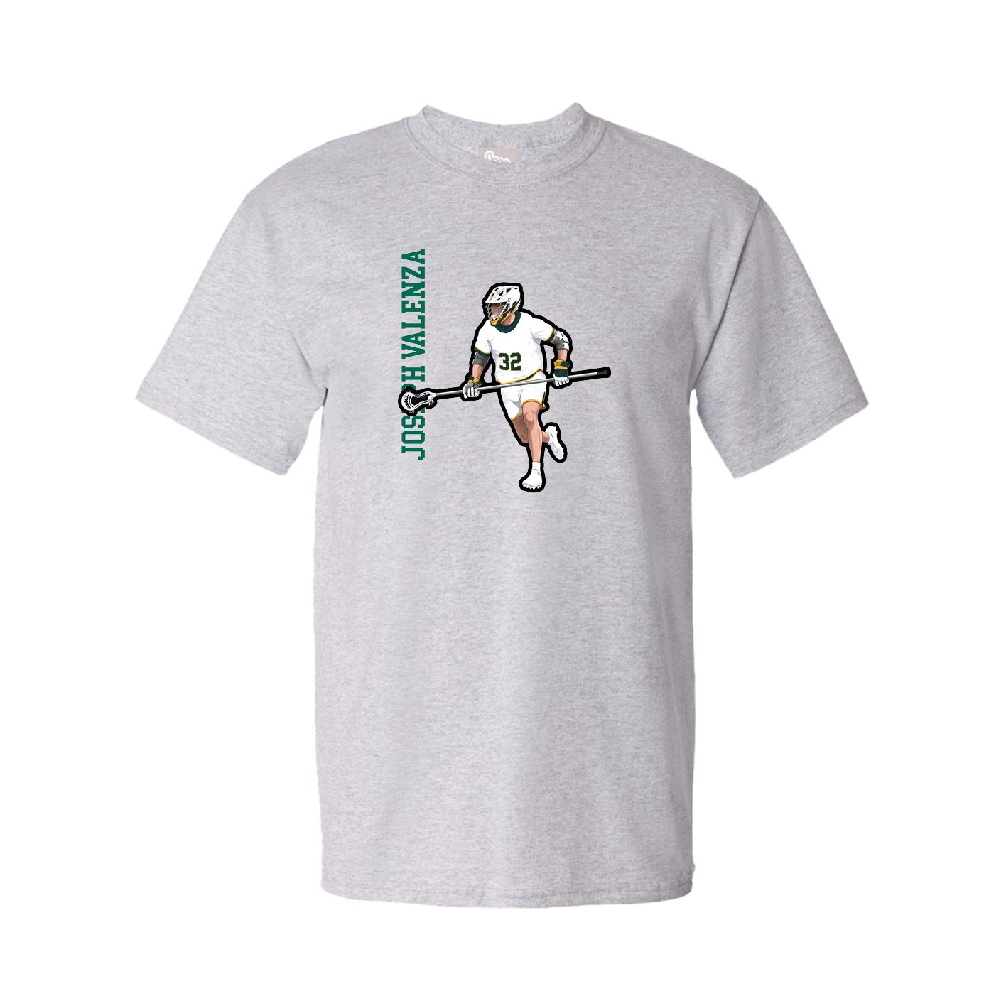 Youth Tee — Name Vertical in Grey