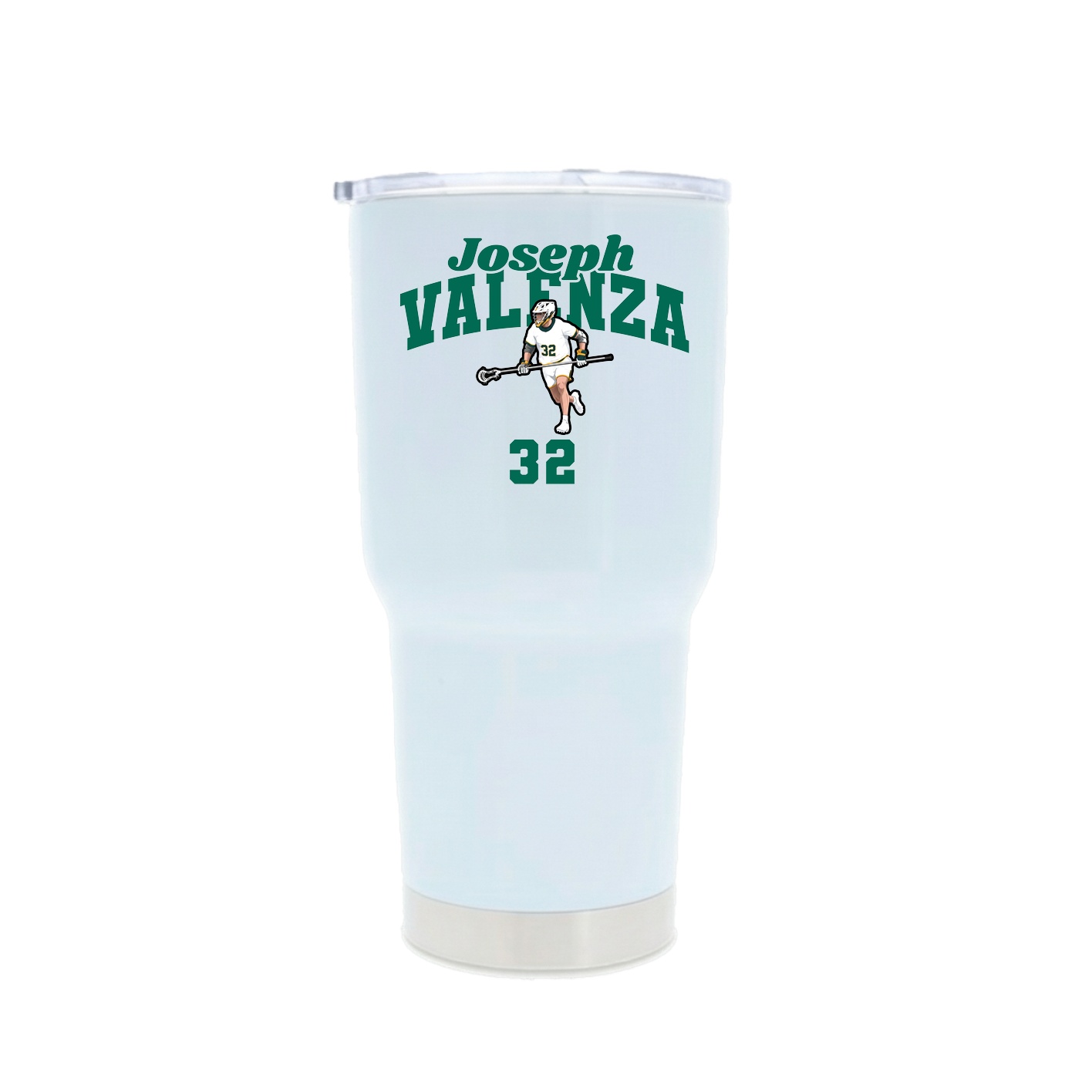 30oz Stainless Steel Tumbler — Signature Arch in White