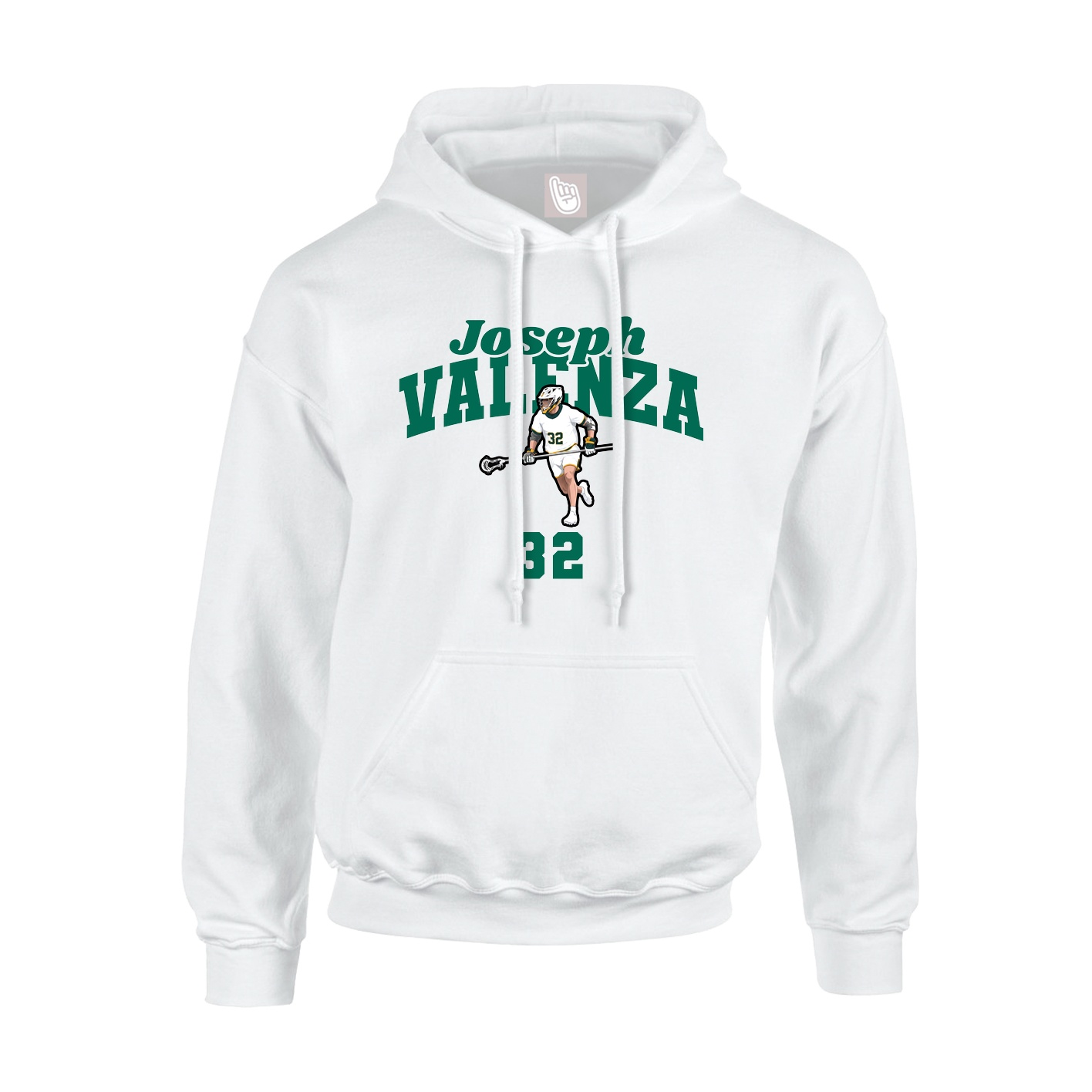 Youth Hoodie — Signature Arch in White