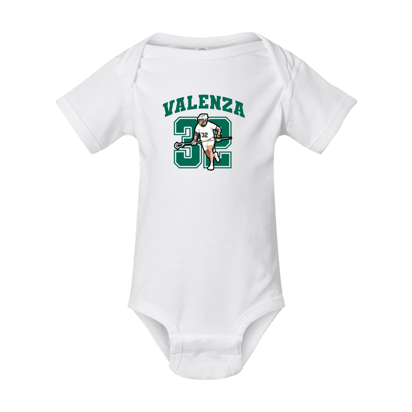 Baby Onesie — Number in White