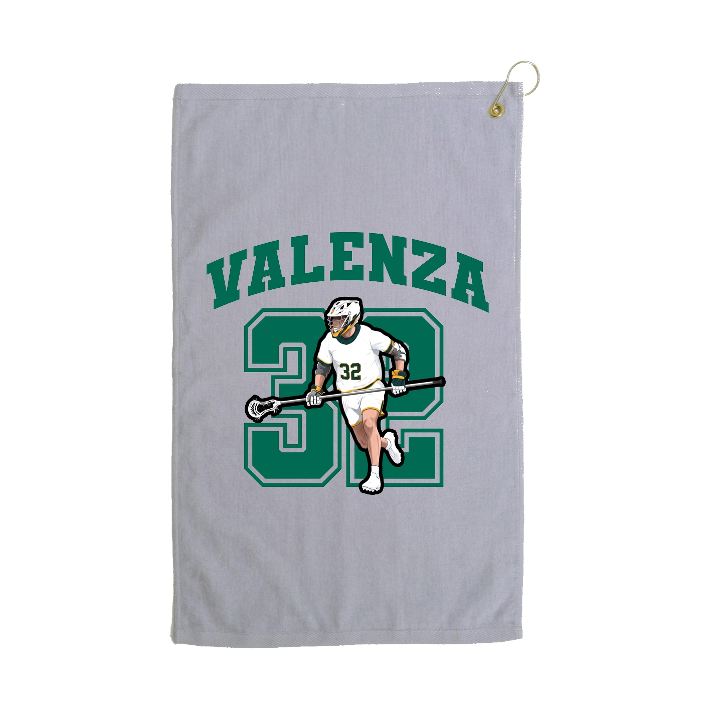 Golf Towel — Number in Grey