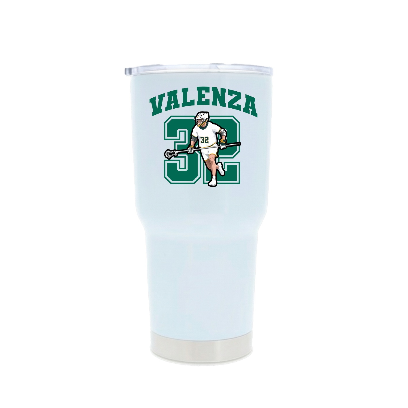 30oz Stainless Steel Tumbler — Number in White