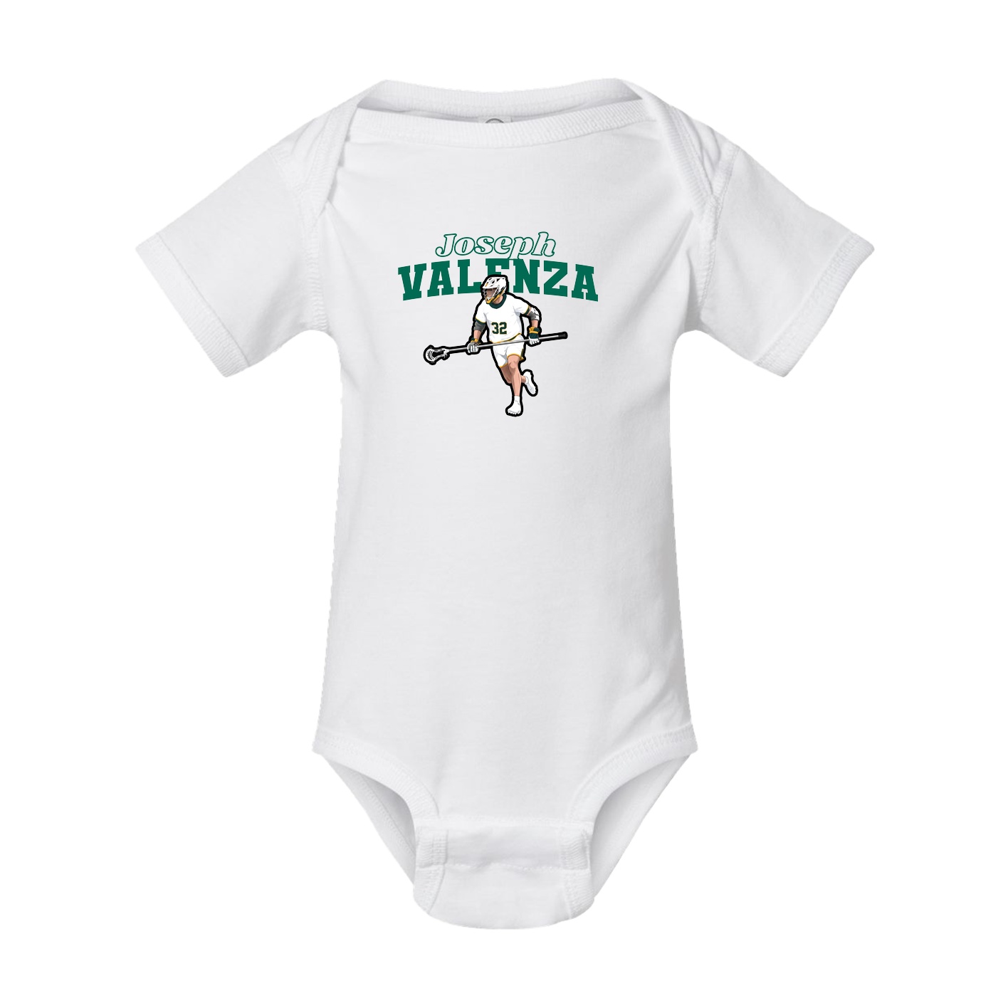 Baby Onesie — Name Arch in White