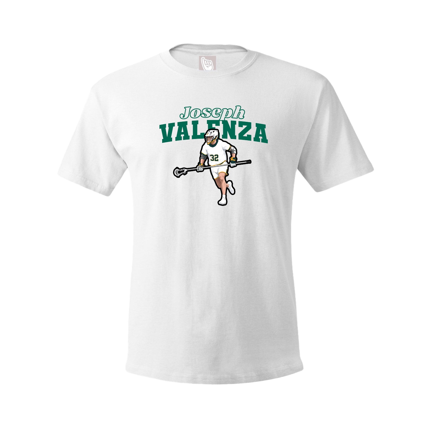 Youth Tee — Name Arch in White