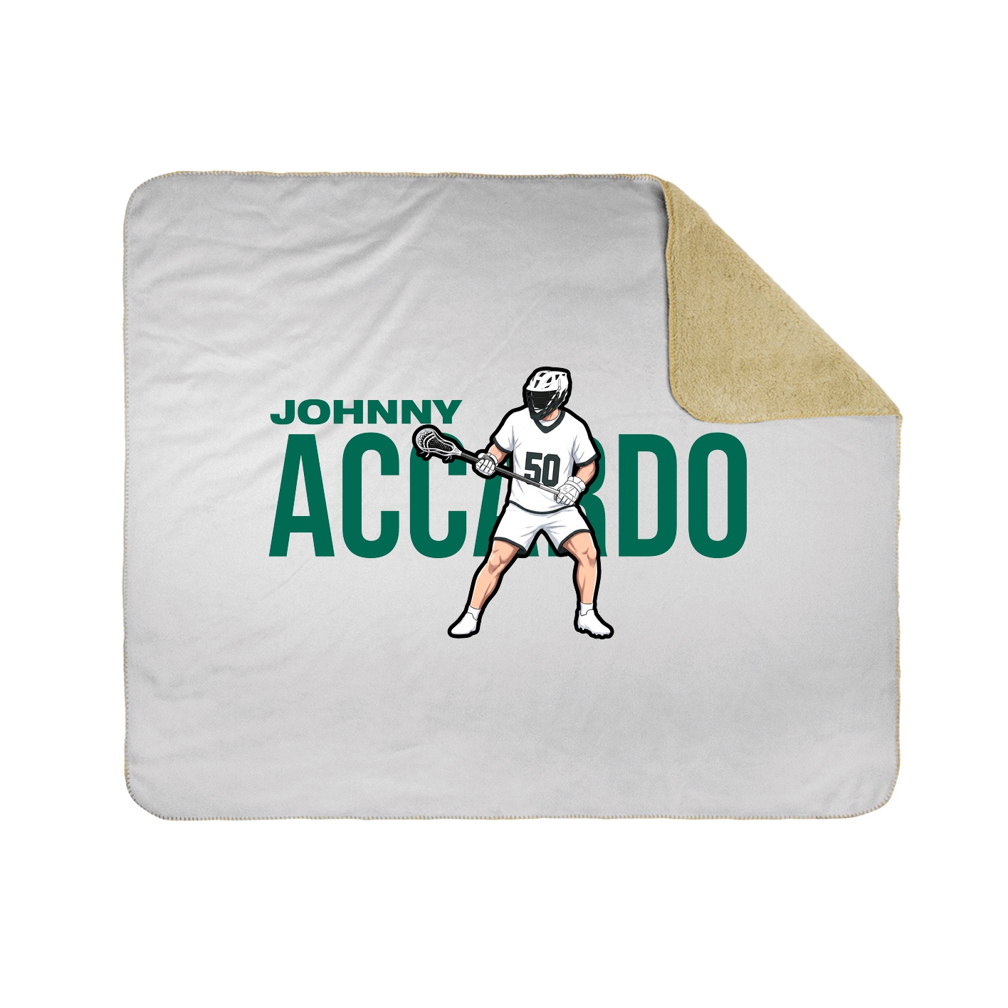 Throw Blanket — Player Name in White