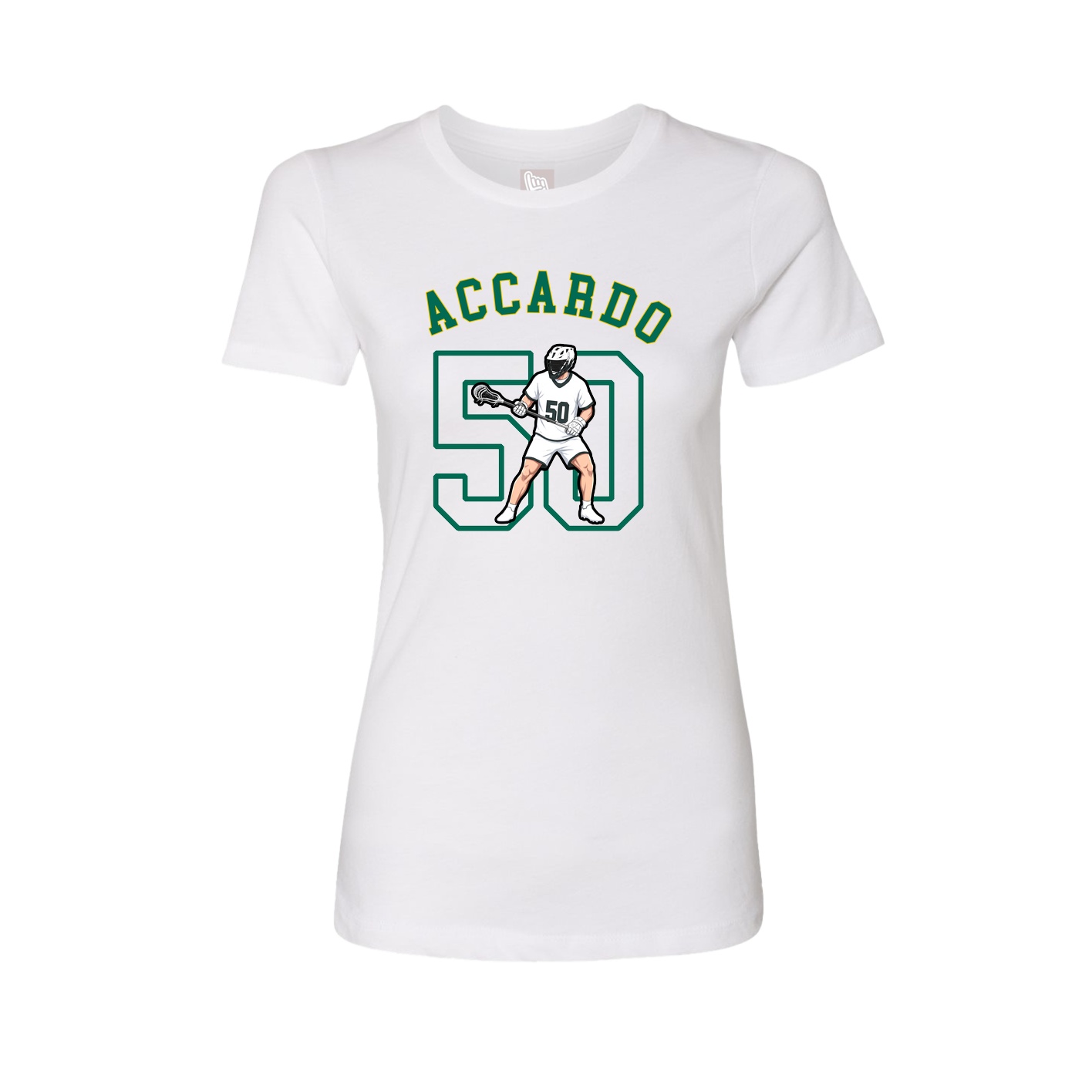 Fitted Women's Tee — Shirsey Arch in White
