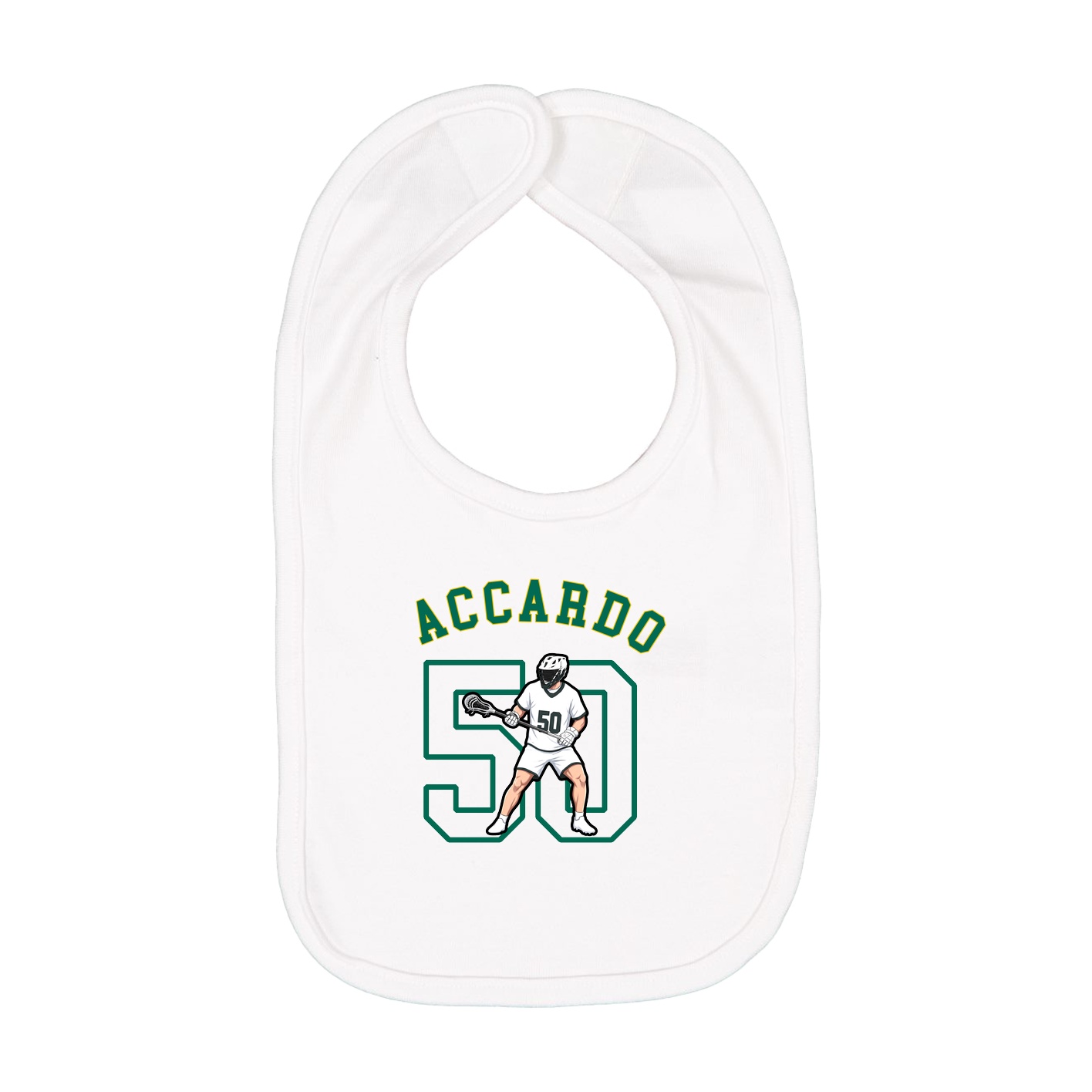 Infant Bib — Shirsey Arch in White