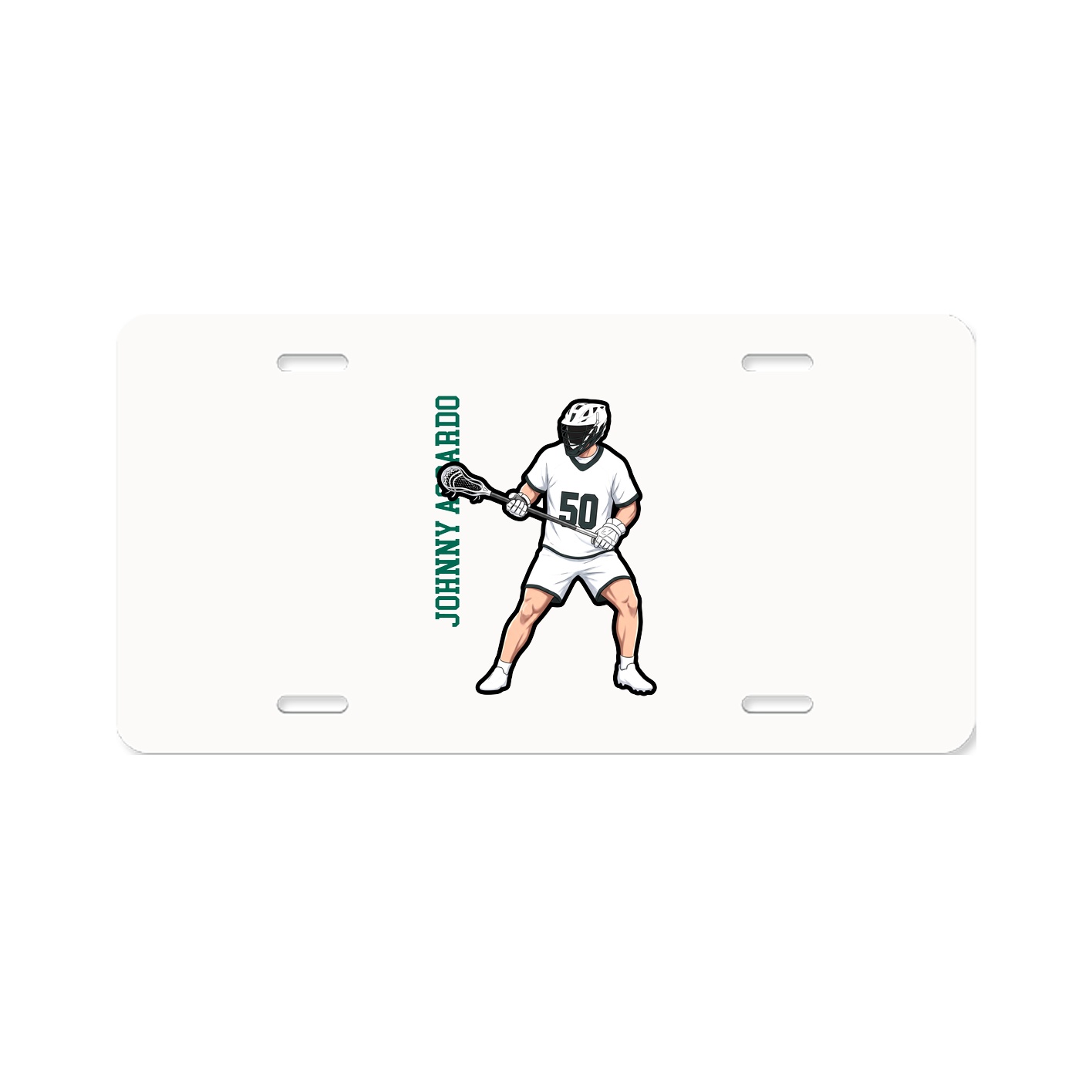 License Plate — Name Vertical in Classic
