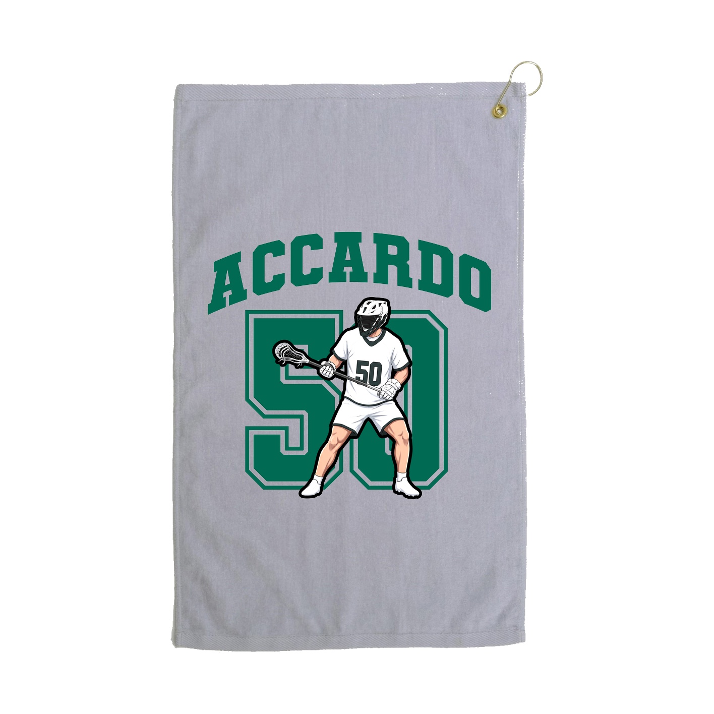 Golf Towel — Number in Grey