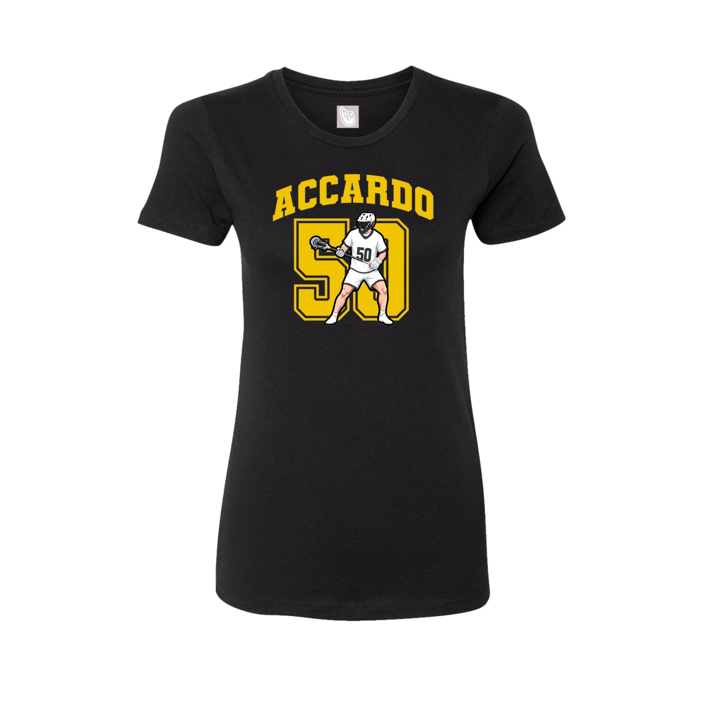 Fitted Women's Tee — Number in Black