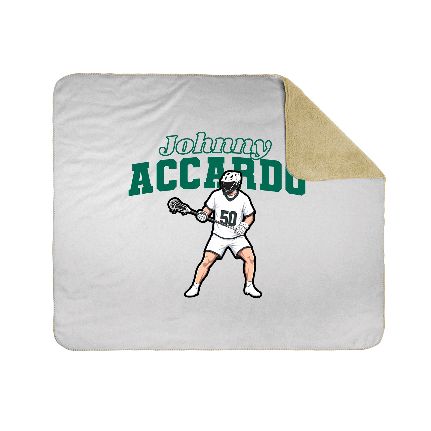 Throw Blanket — Name Arch in White