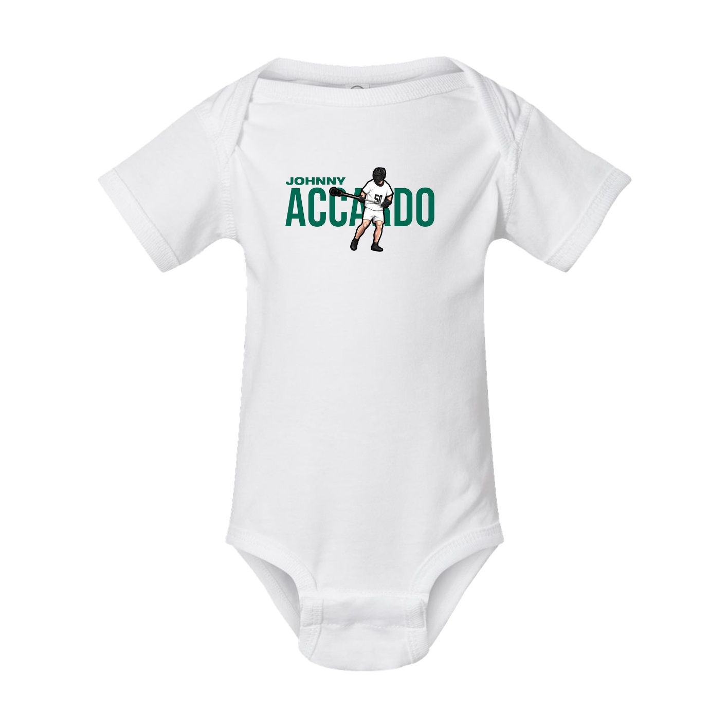 Baby Onesie — Player Name in White