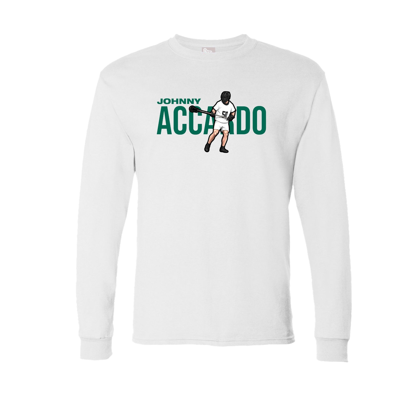 Long Sleeve Tee — Player Name in White