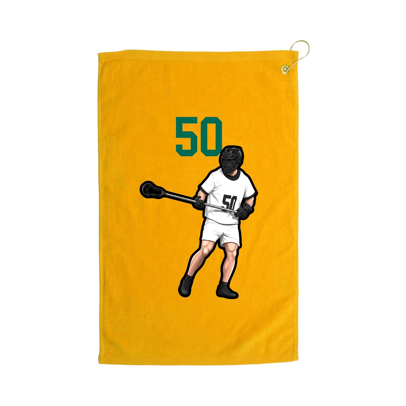 Golf Towel — Number Top in Gold