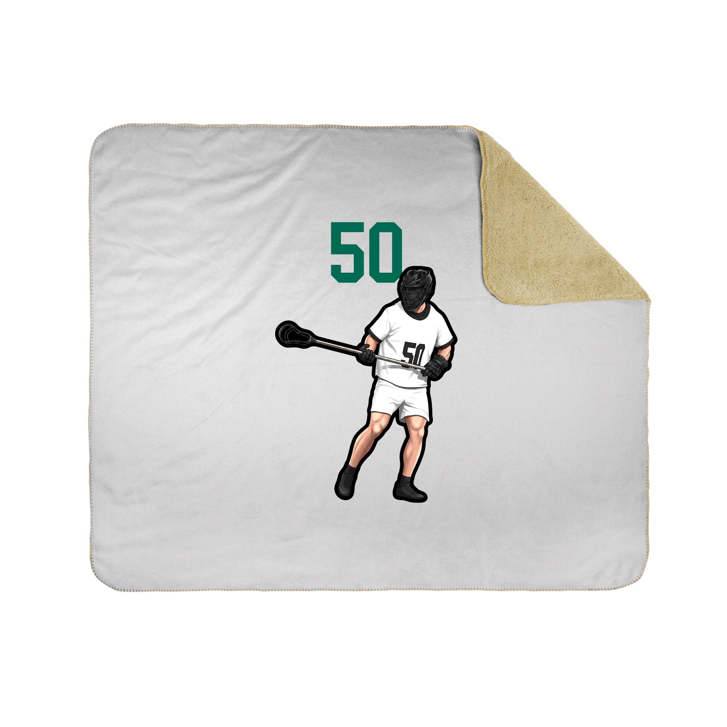 Throw Blanket — Number Top in White