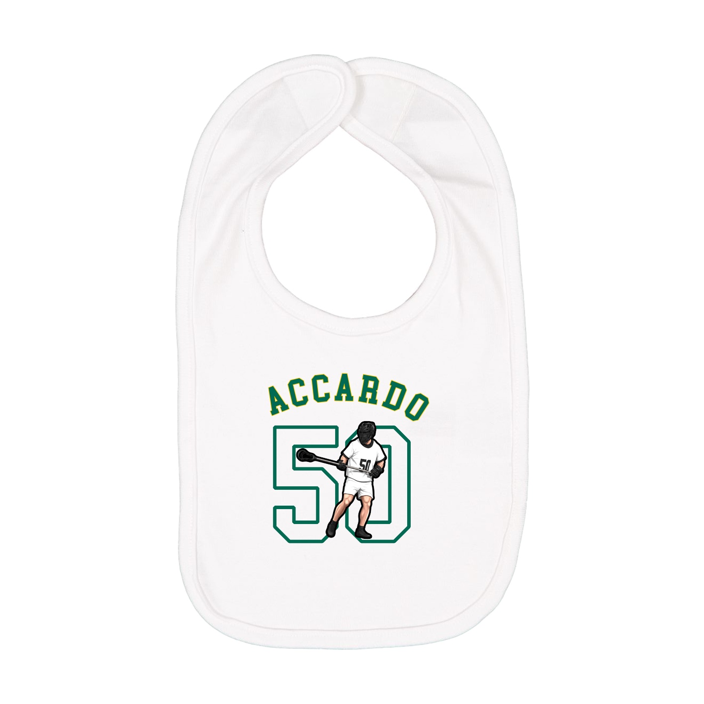 Infant Bib — Shirsey Arch in White