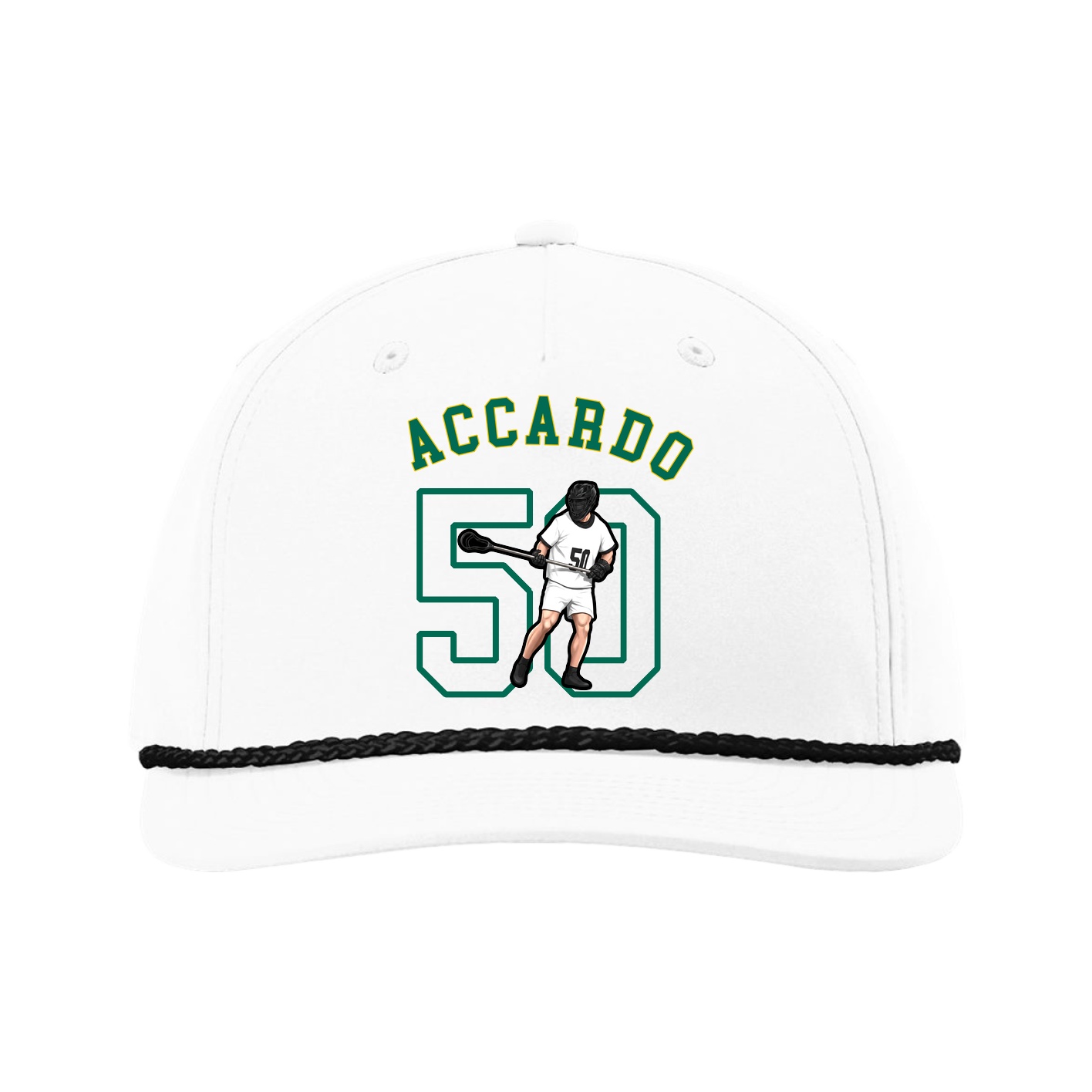 Five-Panel Classic Rope Cap — Shirsey Arch in White