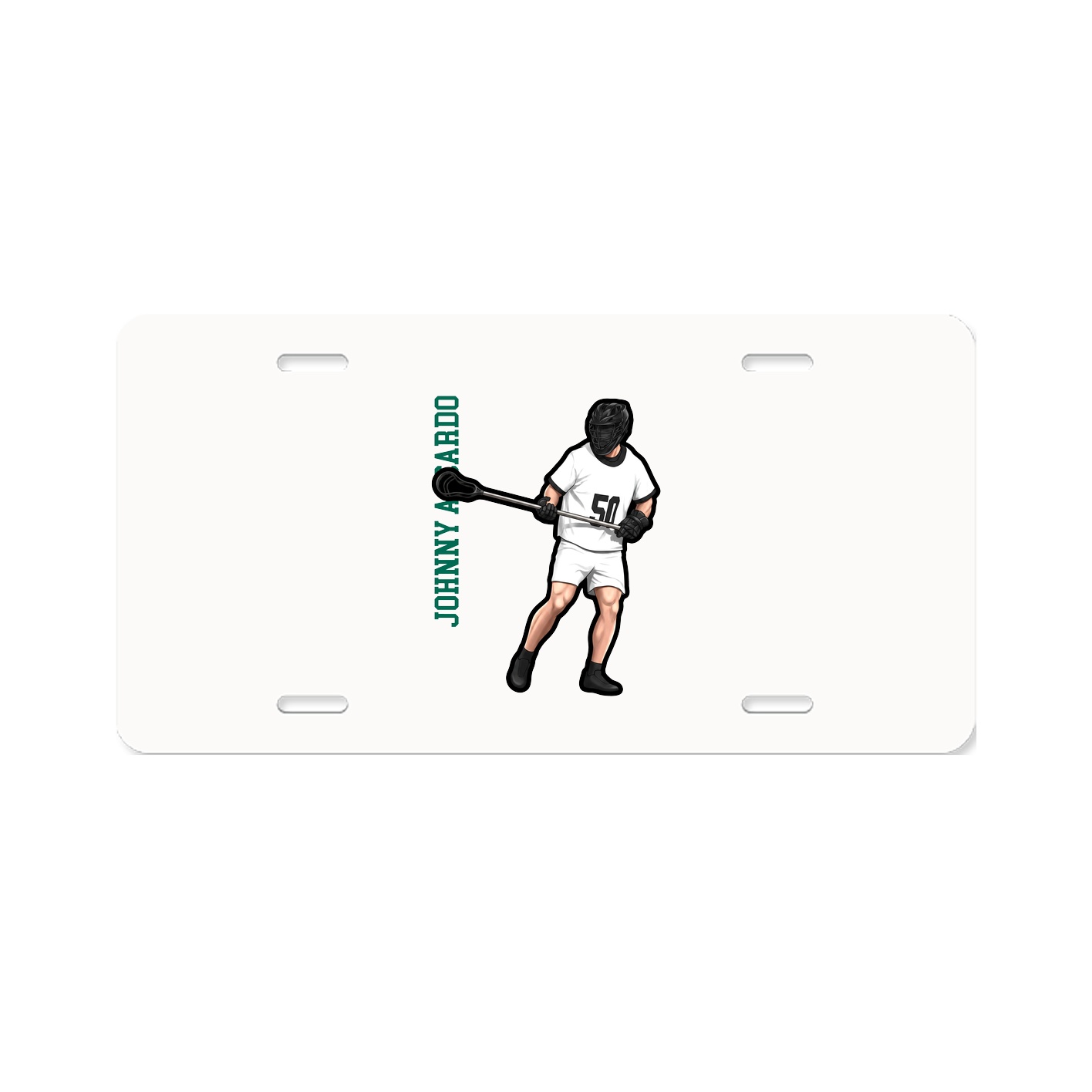 License Plate — Name Vertical in Classic