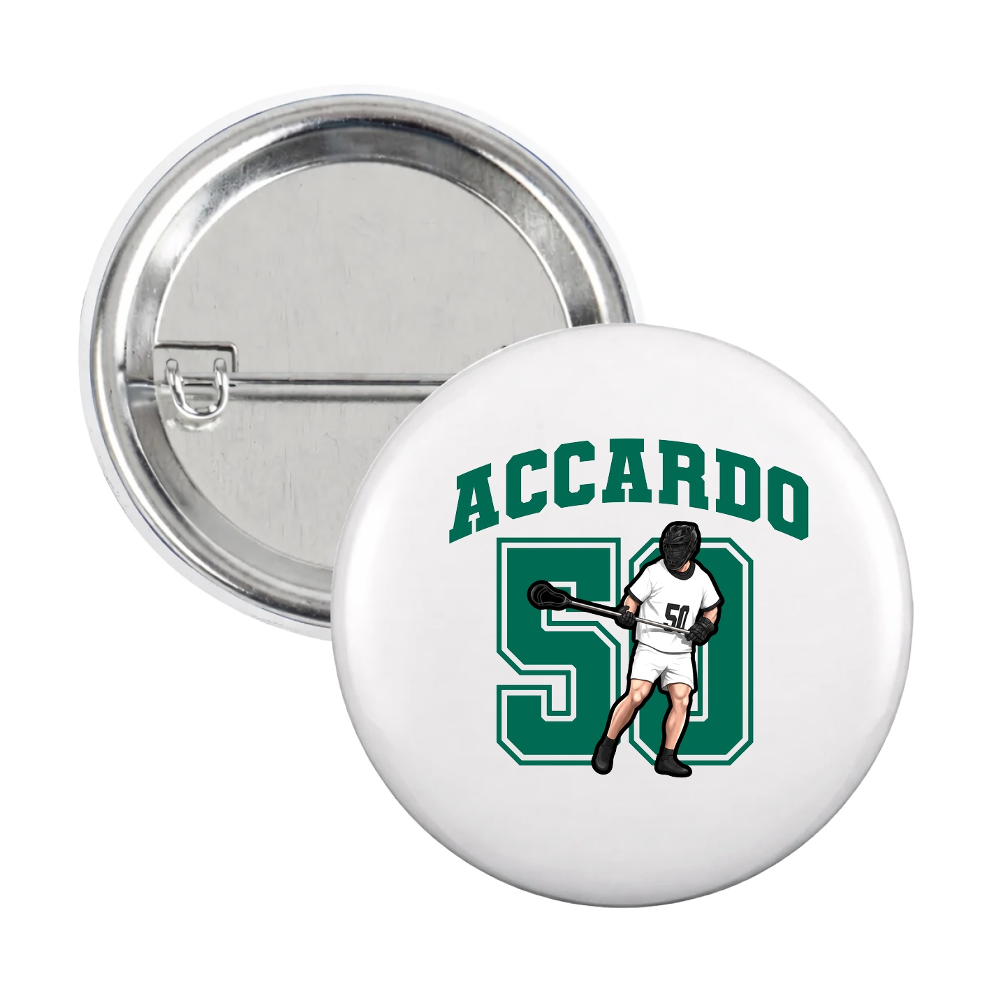 Game Day Button — Number in White