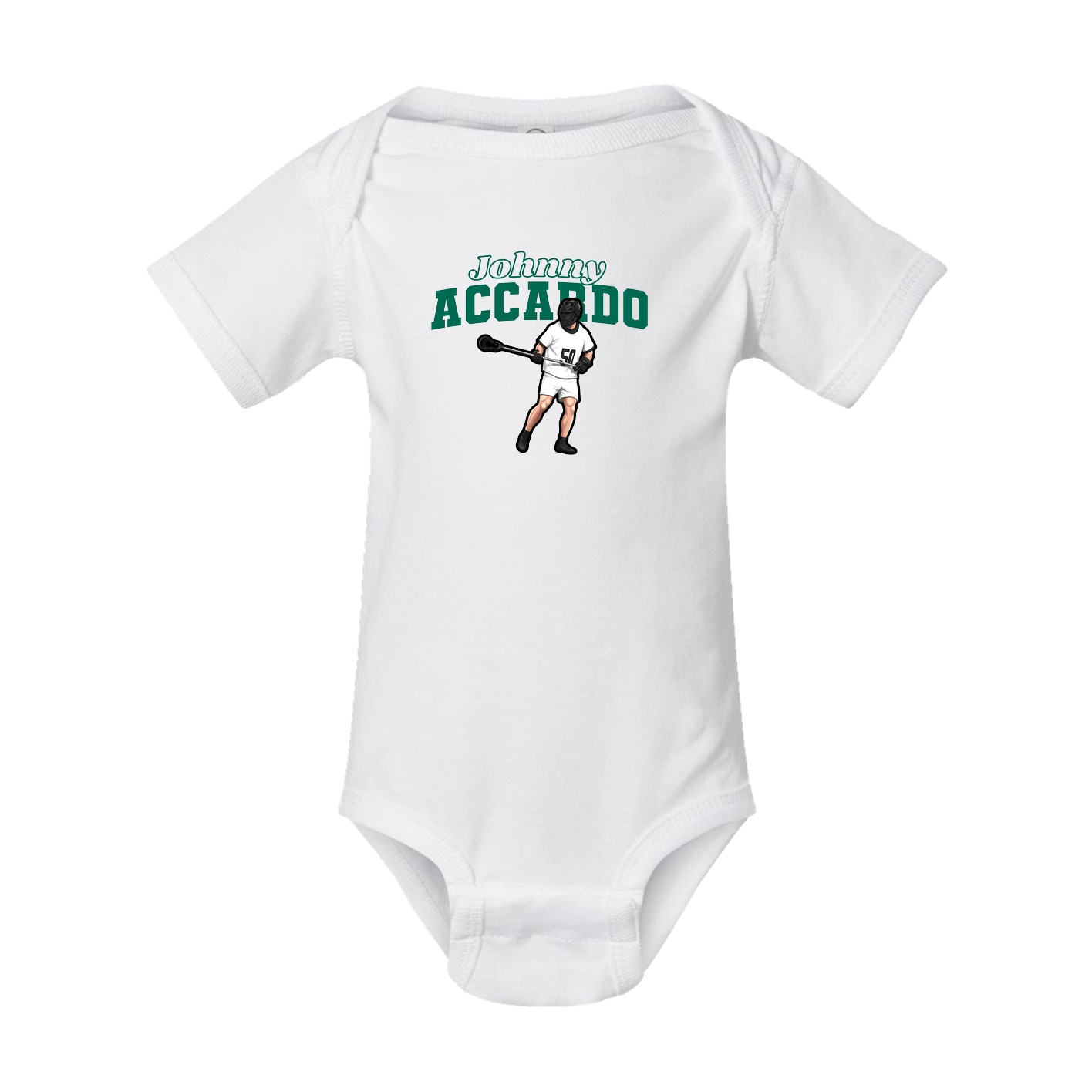 Baby Onesie — Name Arch in White