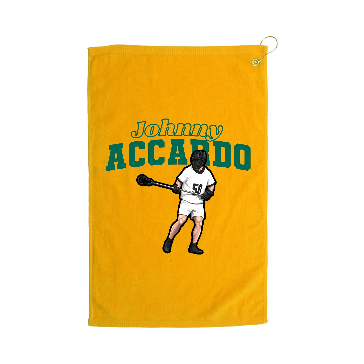 Golf Towel — Name Arch in Gold