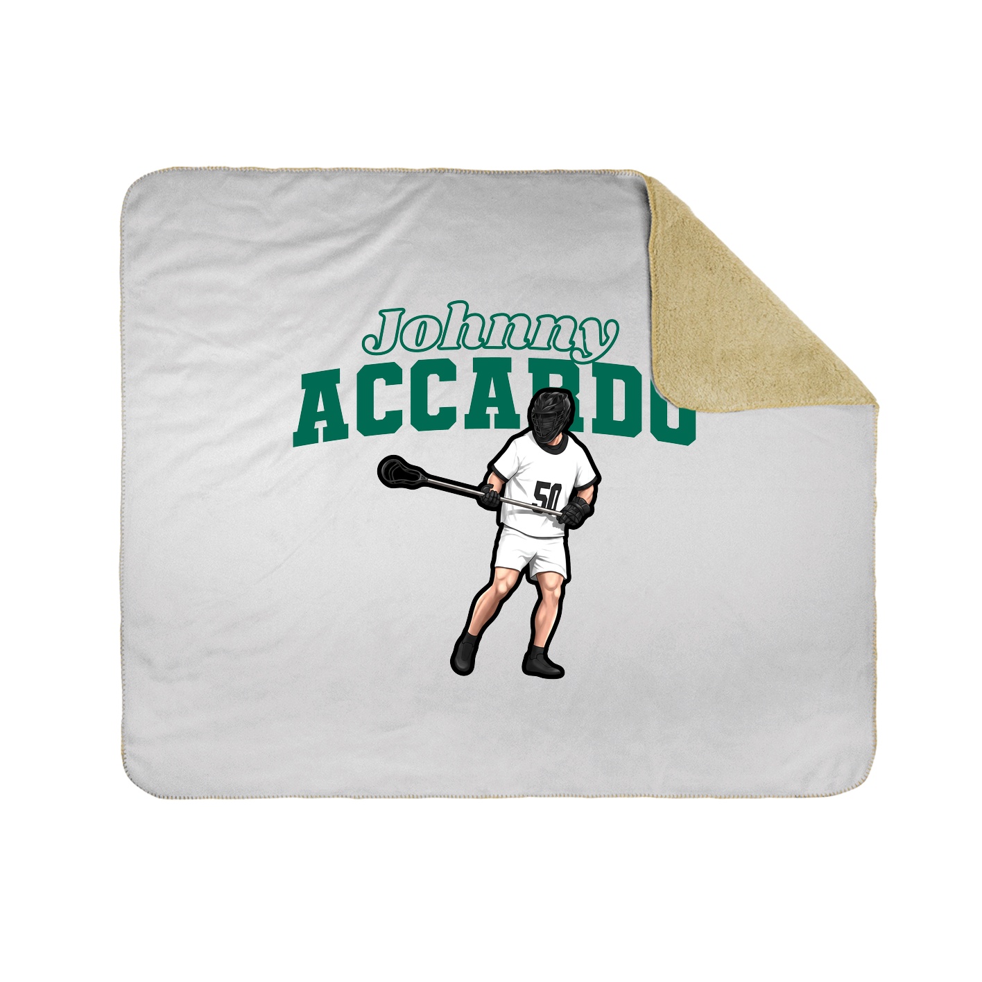Throw Blanket — Name Arch in White