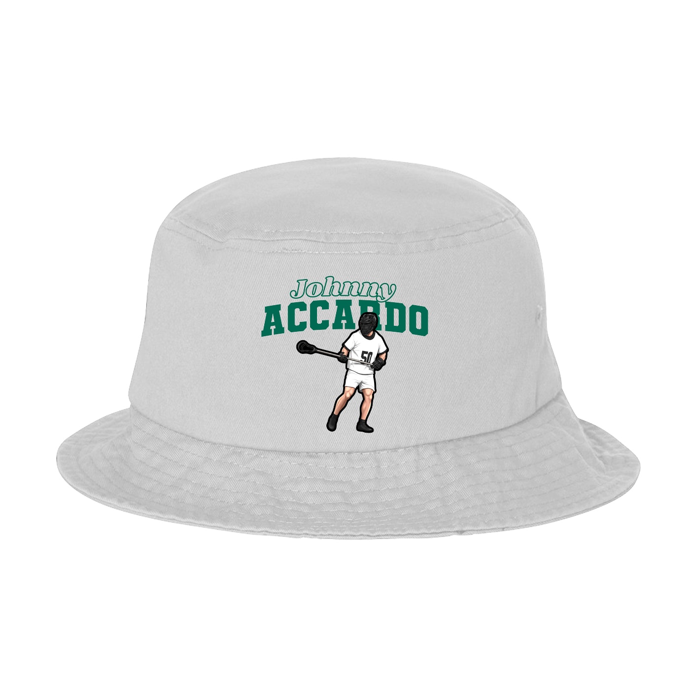 Bucket Cap — Name Arch in White