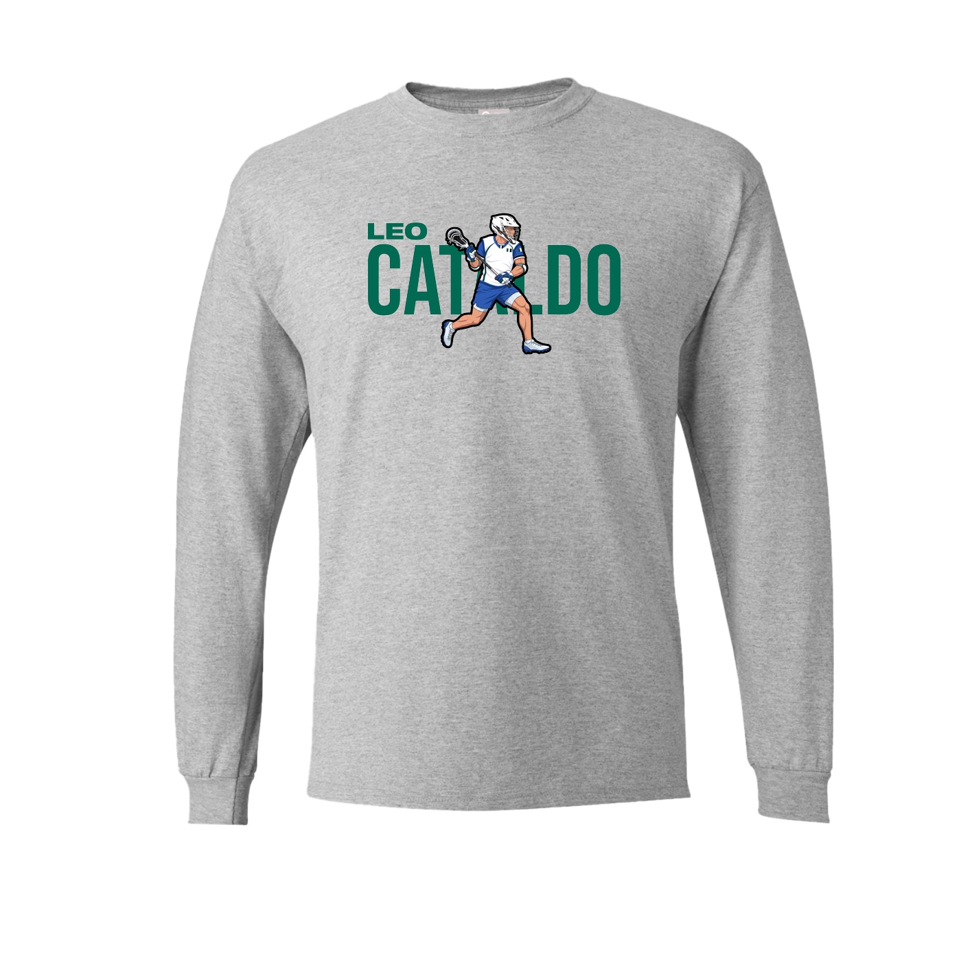 Long Sleeve Tee — Player Name in Grey