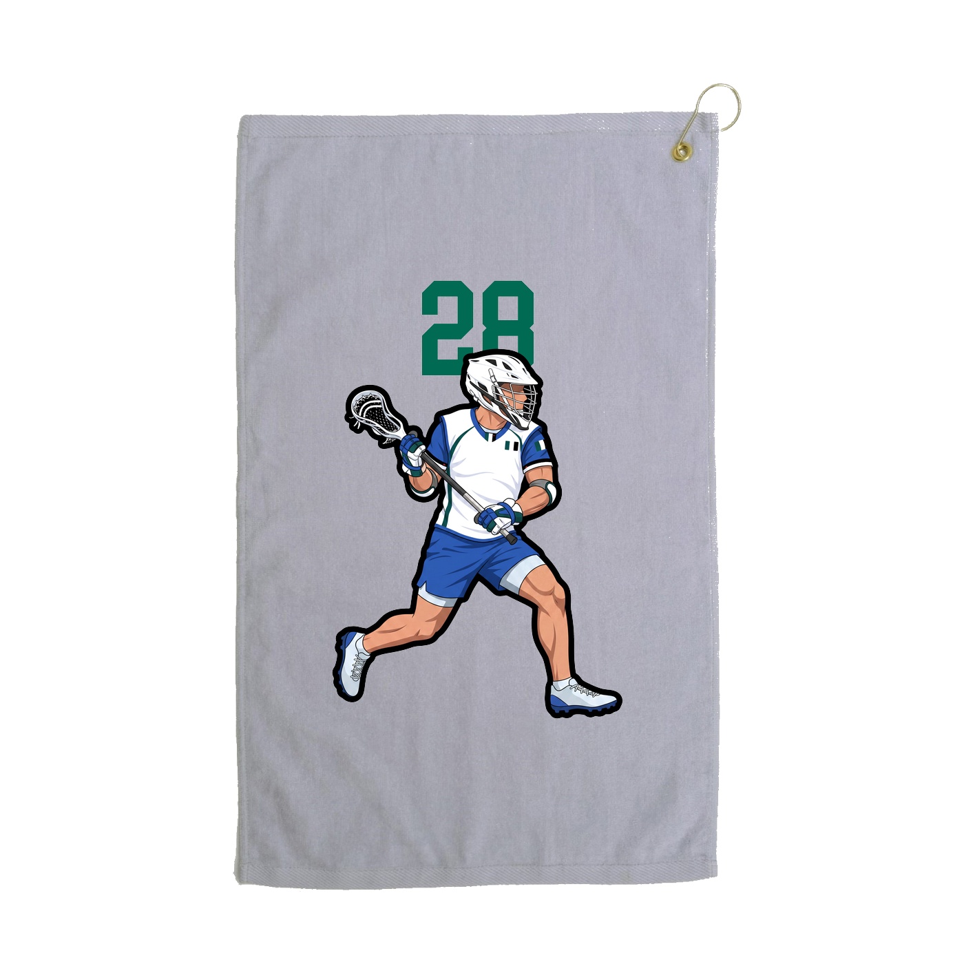 Golf Towel — Number Top in Grey