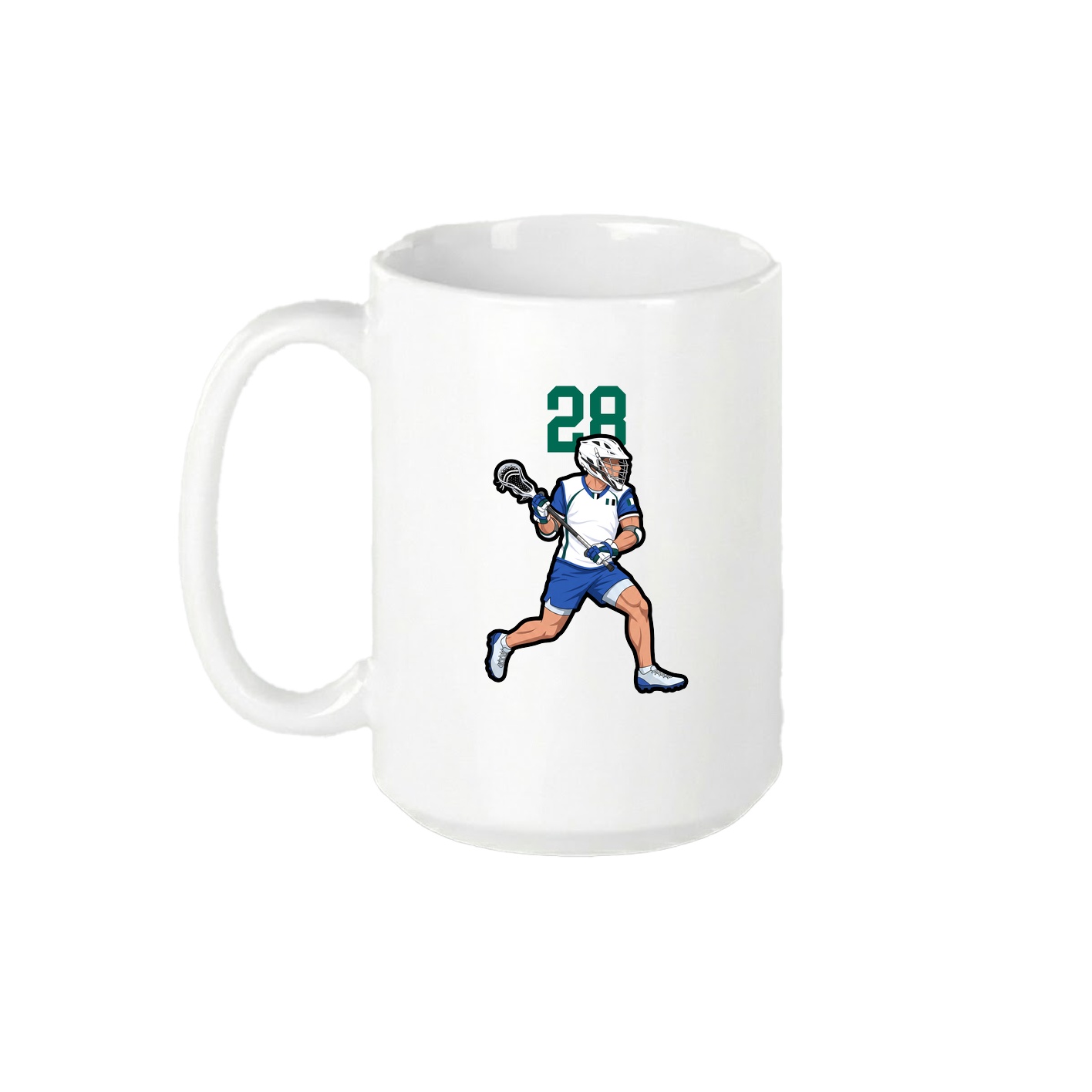 15oz Coffee Mug — Number Top in White