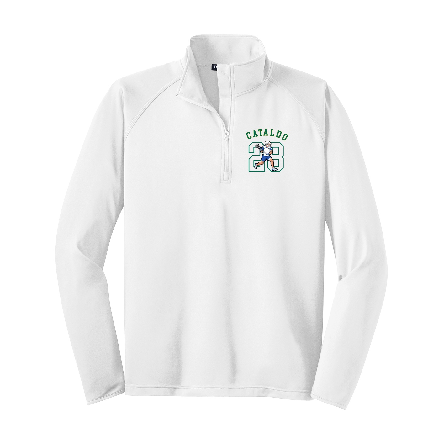 Q-Zip Pullover — Shirsey Arch in White