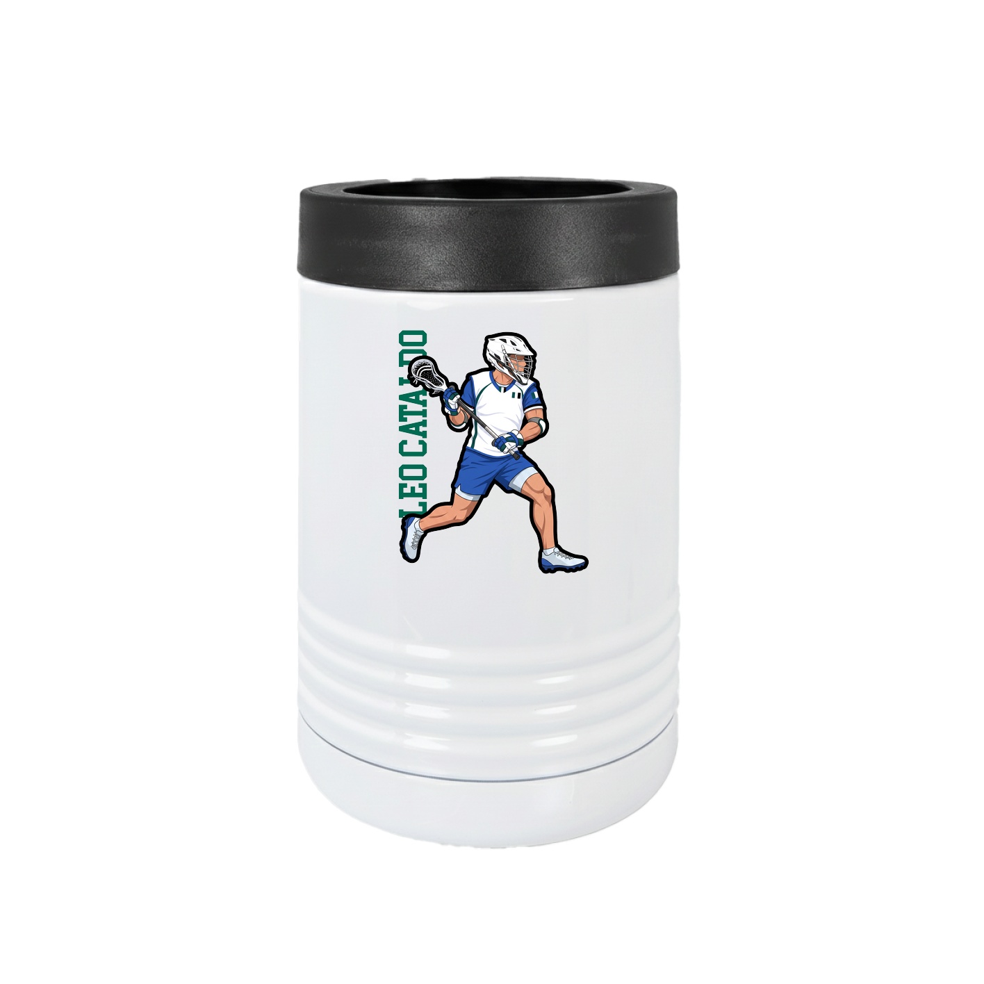 Beverage Holder — Name Vertical in White