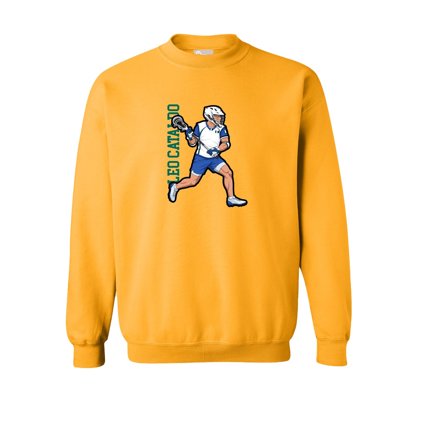 Fleece Crew — Name Vertical in Gold