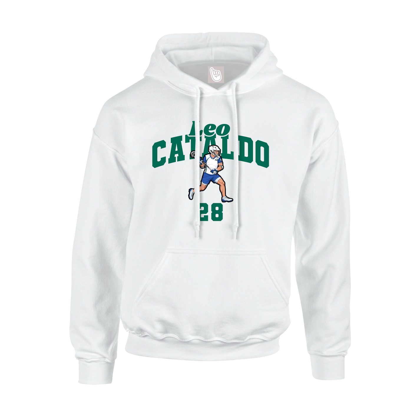 Youth Hoodie — Signature Arch in White