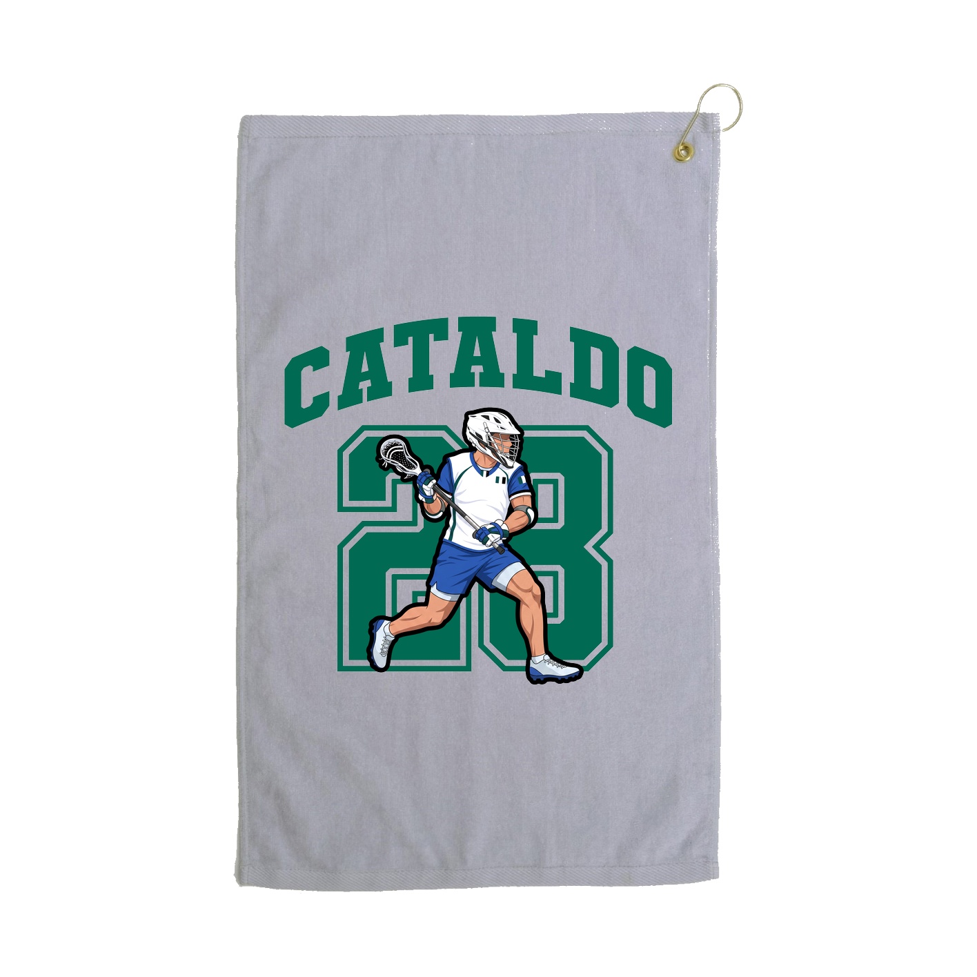 Golf Towel — Number in Grey
