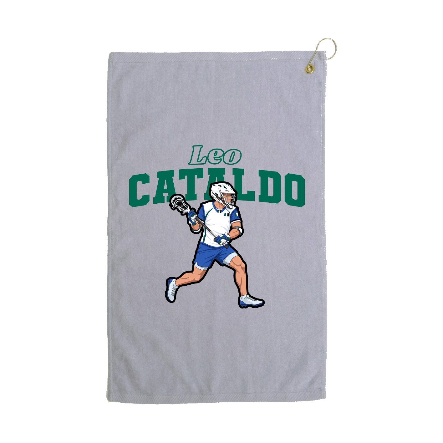 Golf Towel — Name Arch in Grey