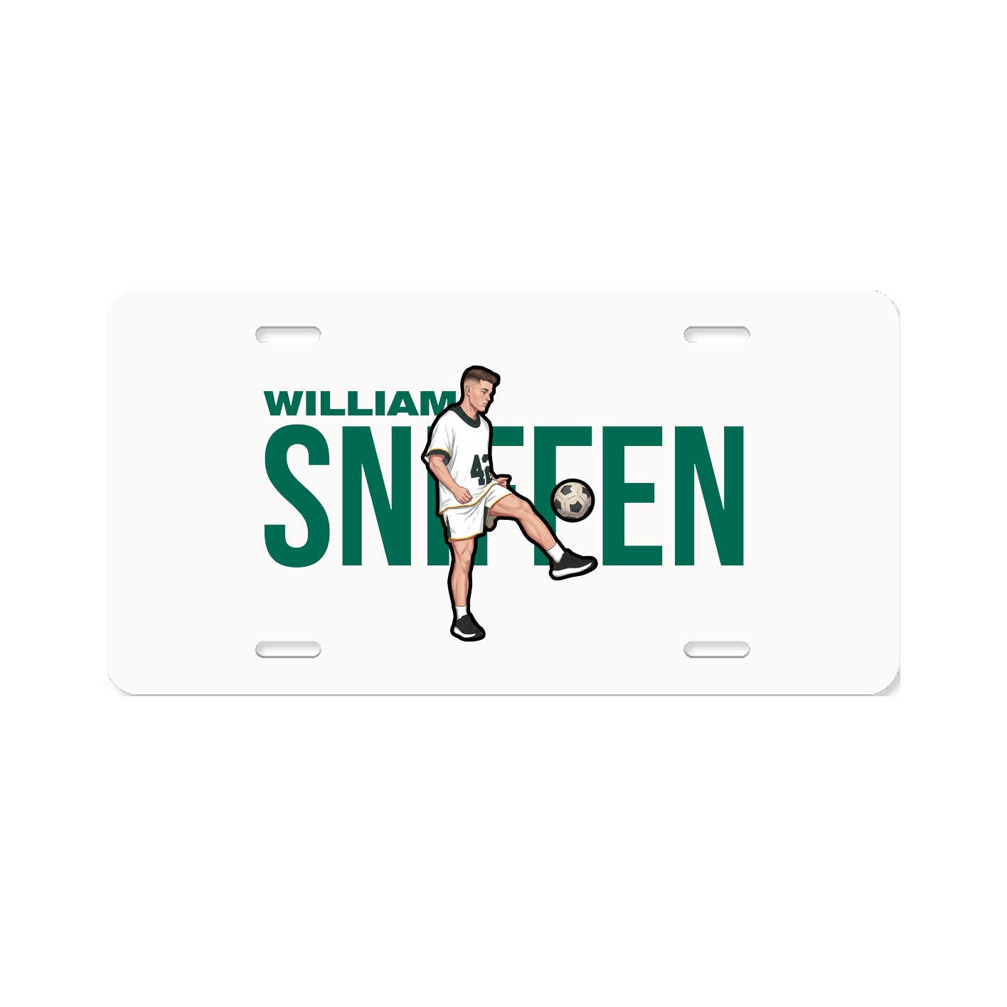 License Plate — Player Name in Classic