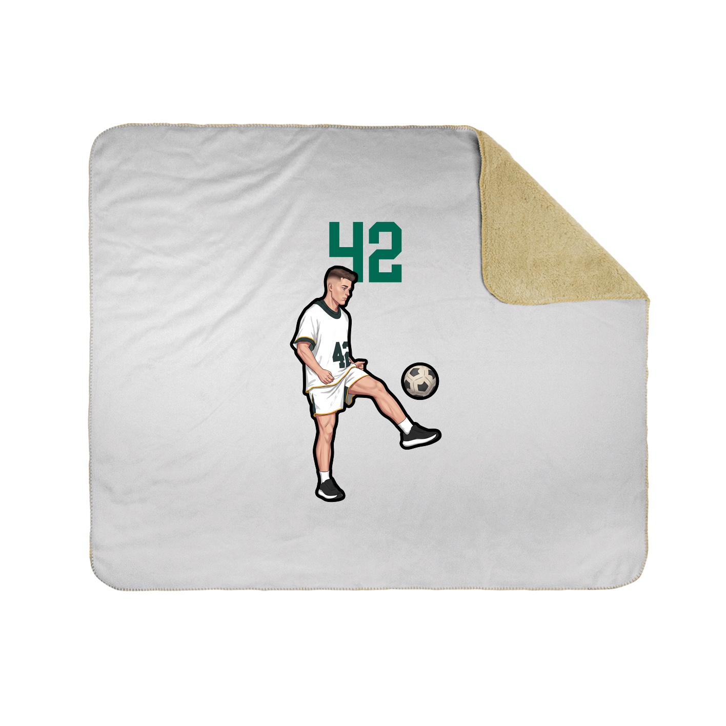 Throw Blanket — Number Top in White