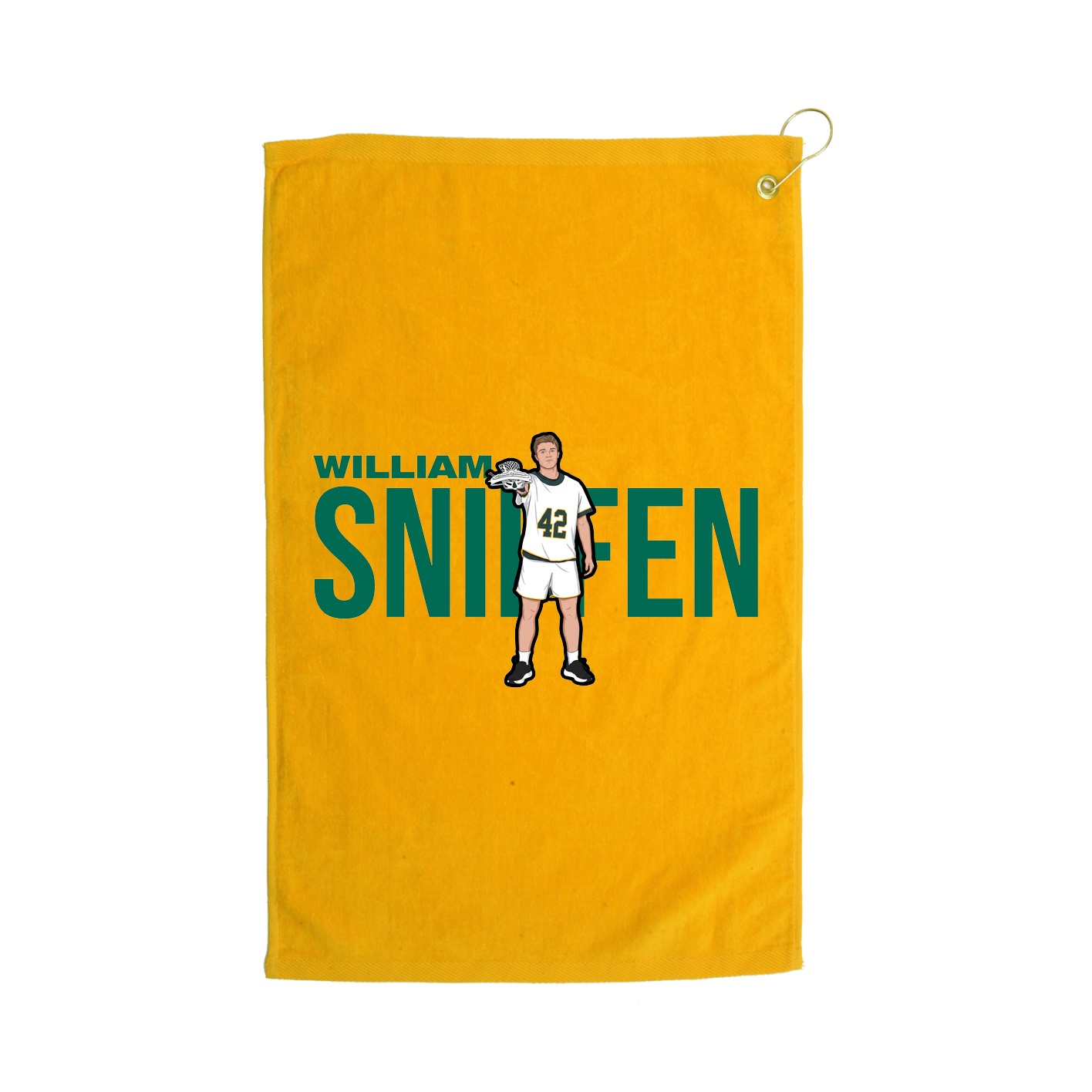 Golf Towel — Player Name in Gold
