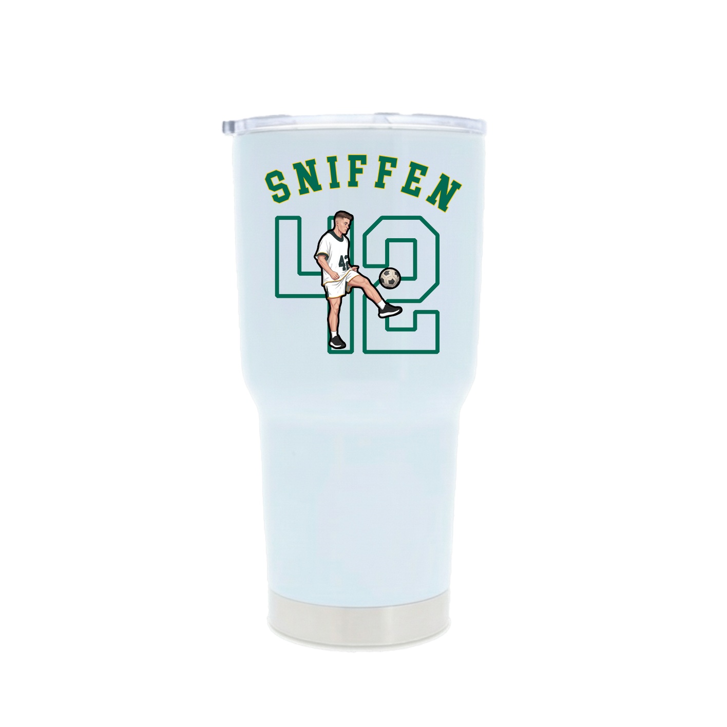 30oz Stainless Steel Tumbler — Shirsey Arch in White