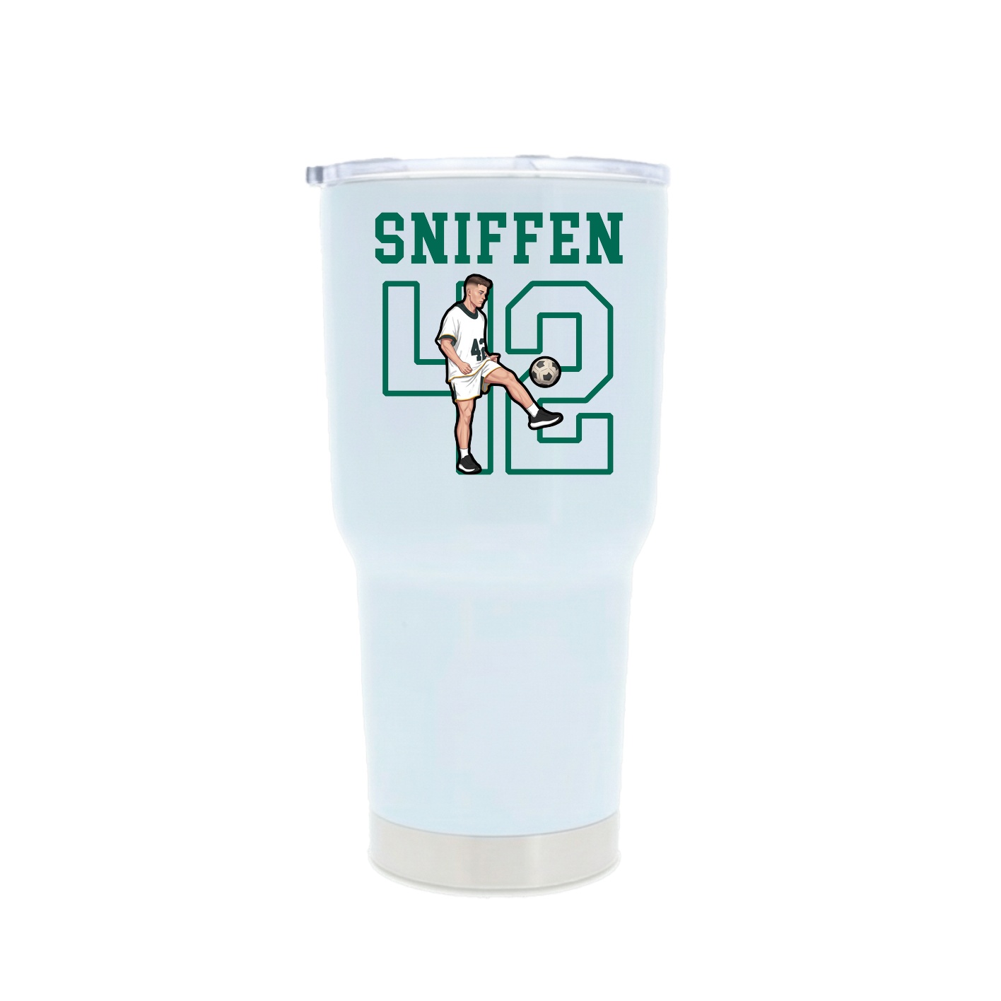 30oz Stainless Steel Tumbler — Shirsey in White