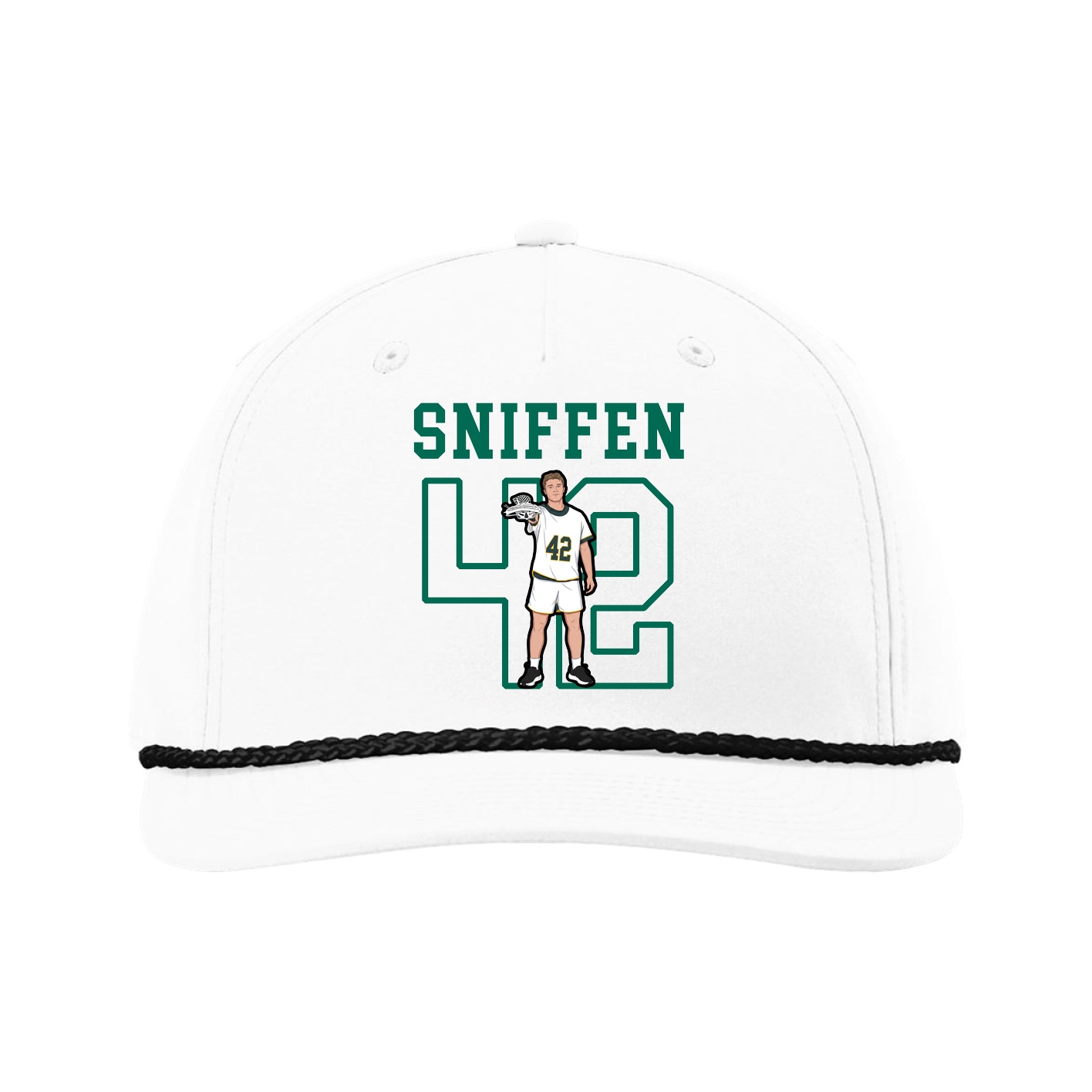 Five-Panel Classic Rope Cap — Shirsey in White