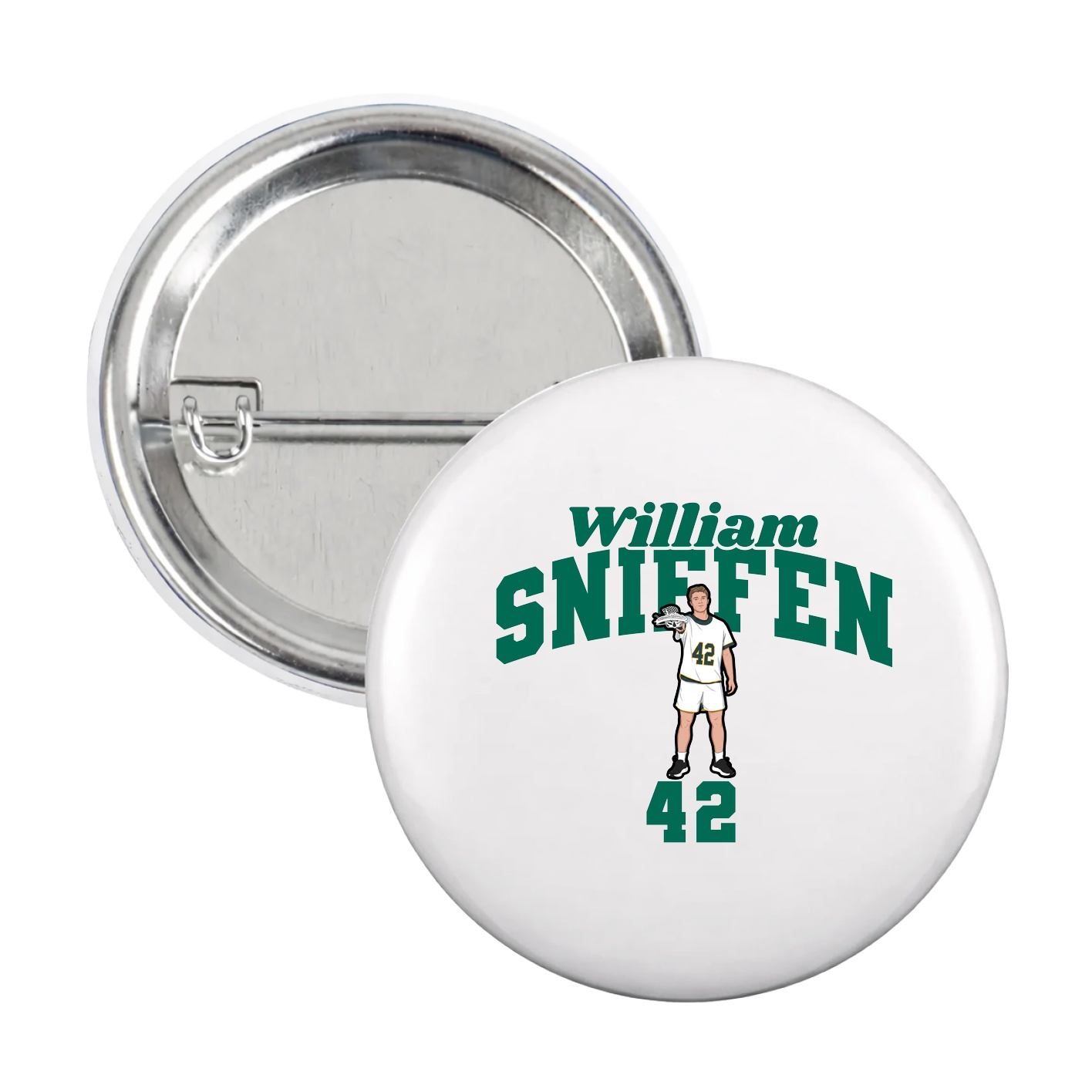 Game Day Button — Signature Arch in White